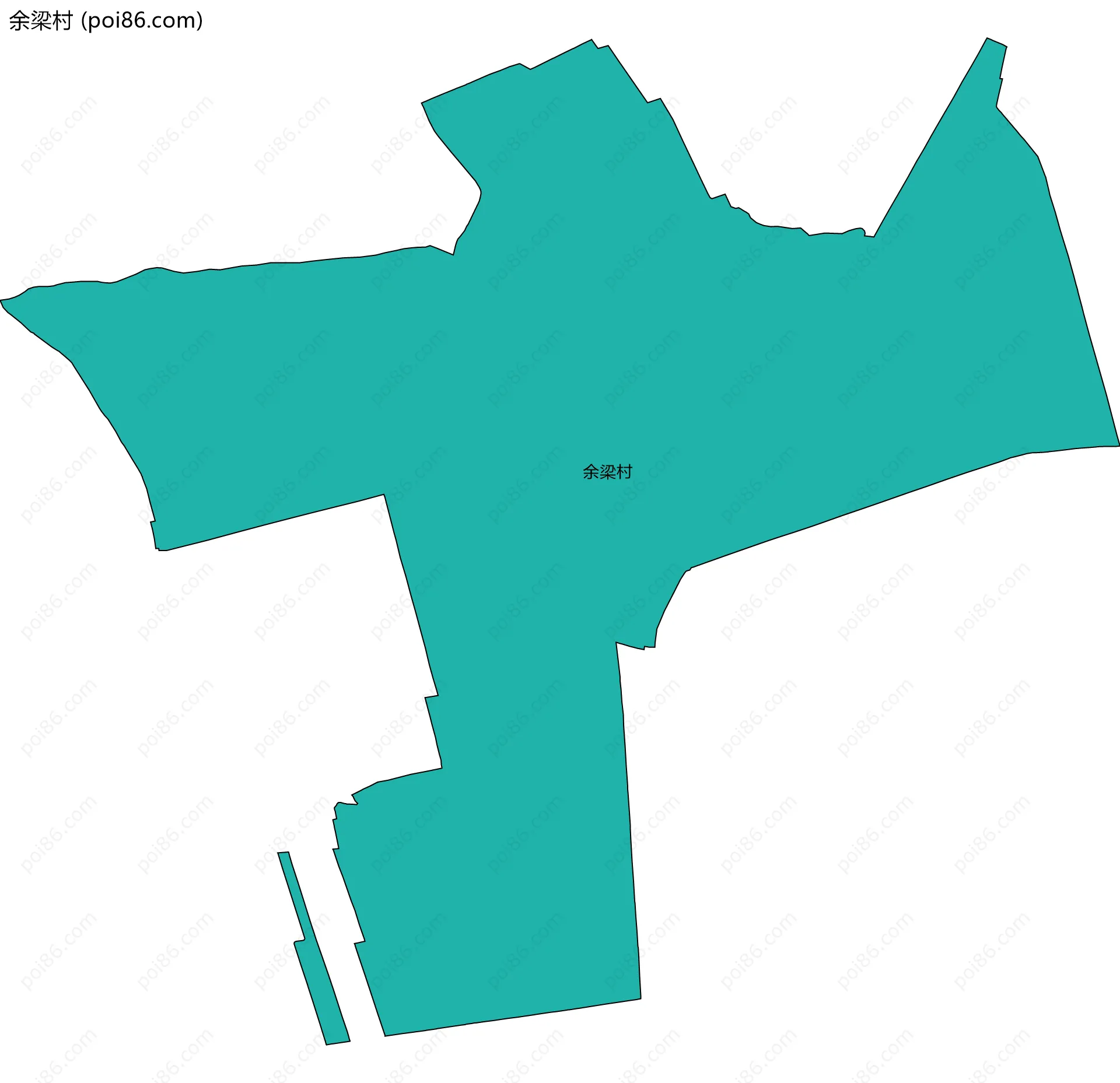 余梁村边界地图