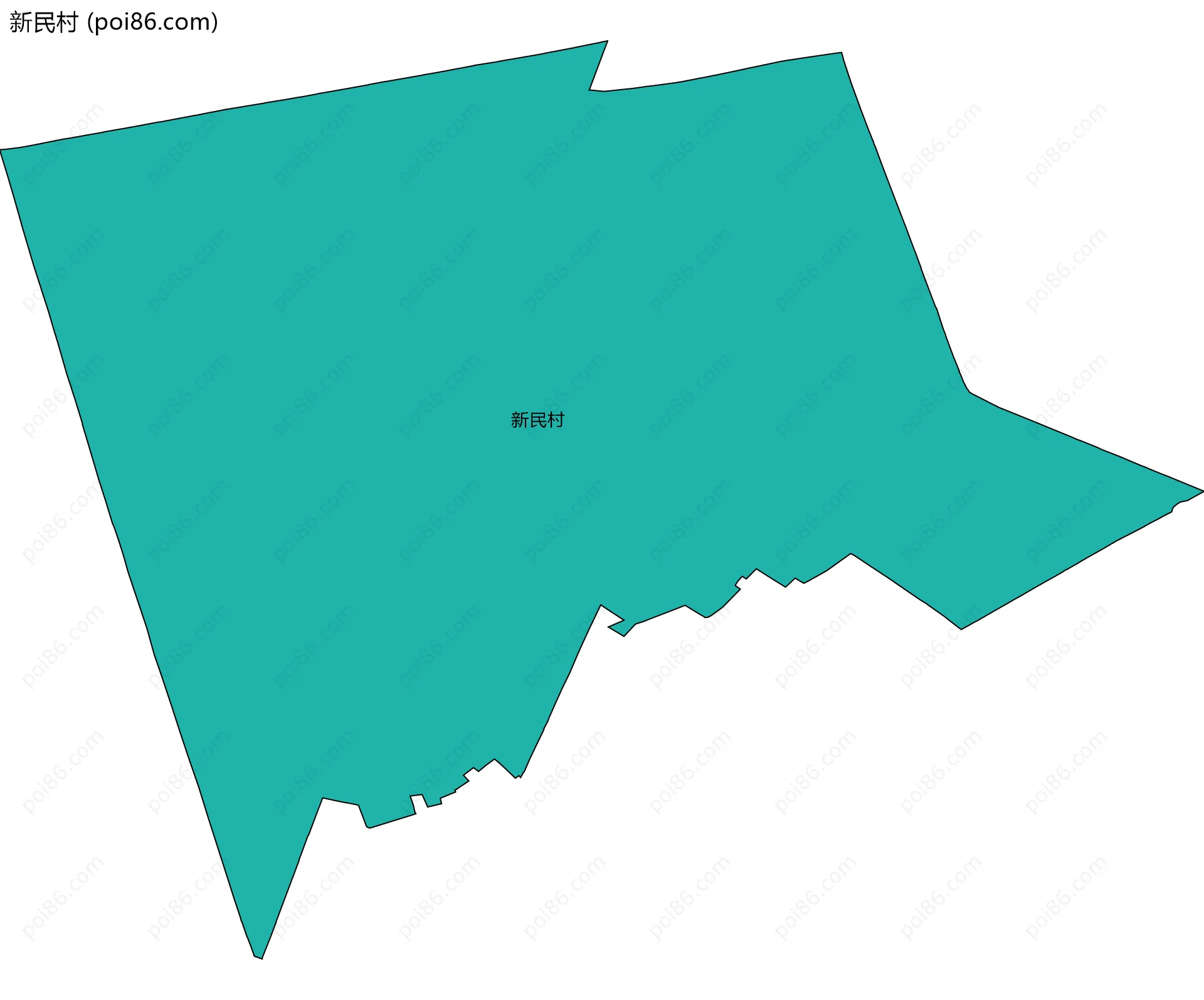 新民村边界地图