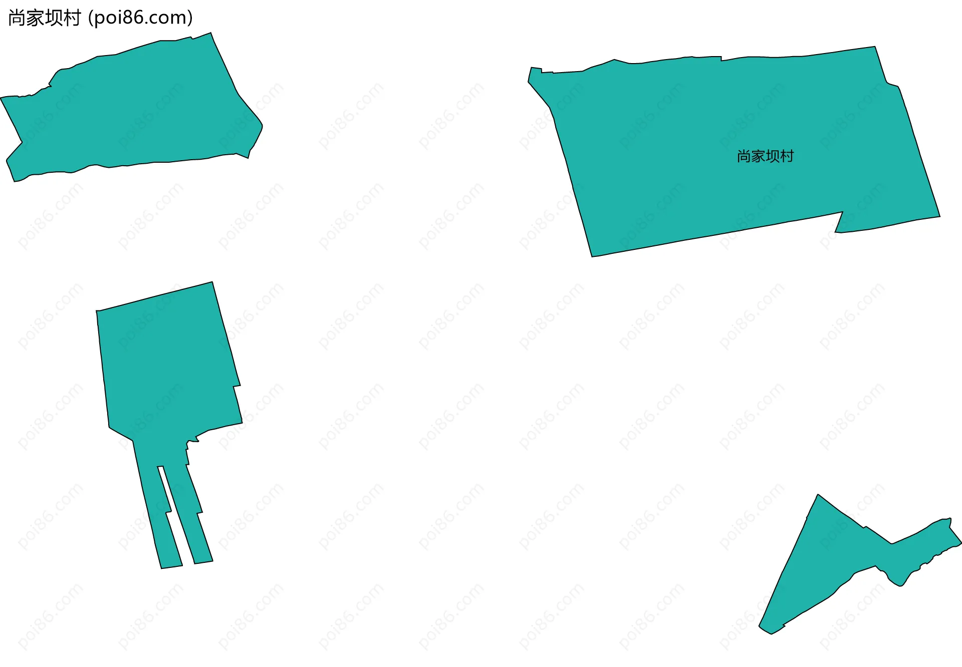 尚家坝村边界地图