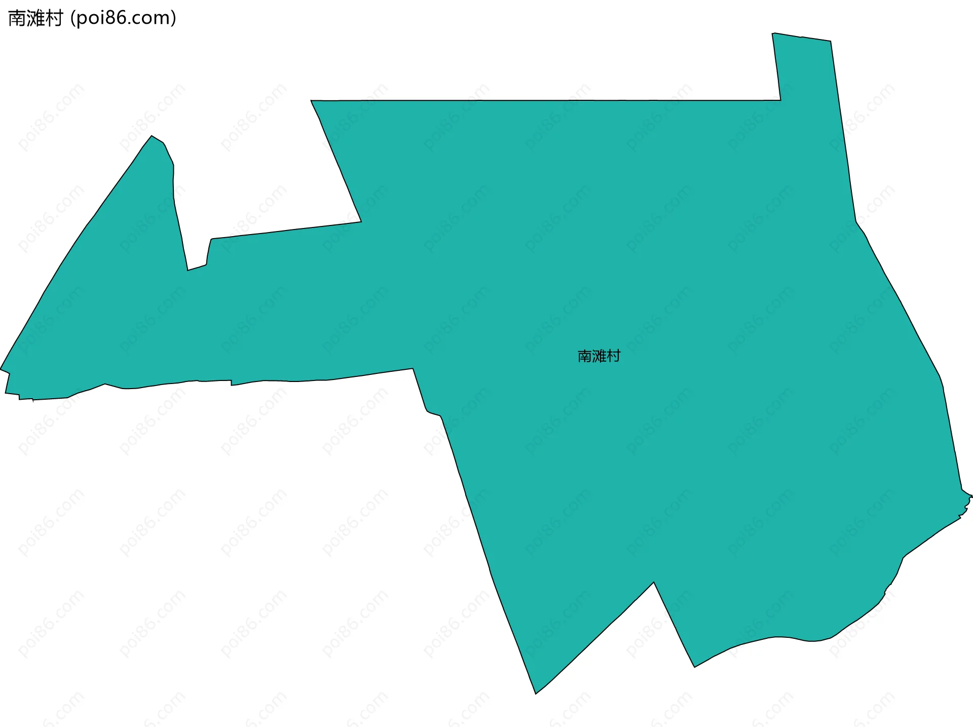 南滩村边界地图