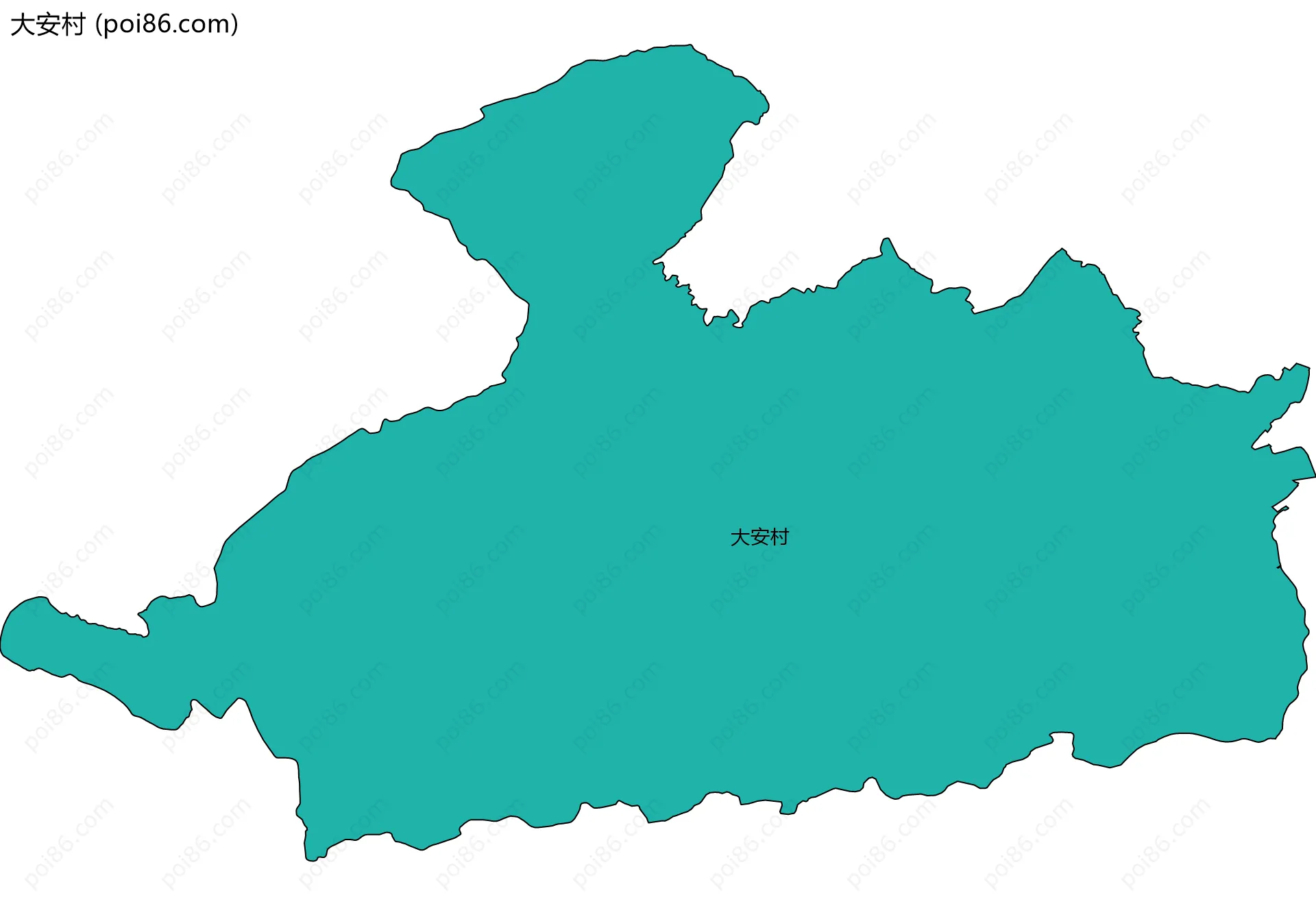 大安村边界地图