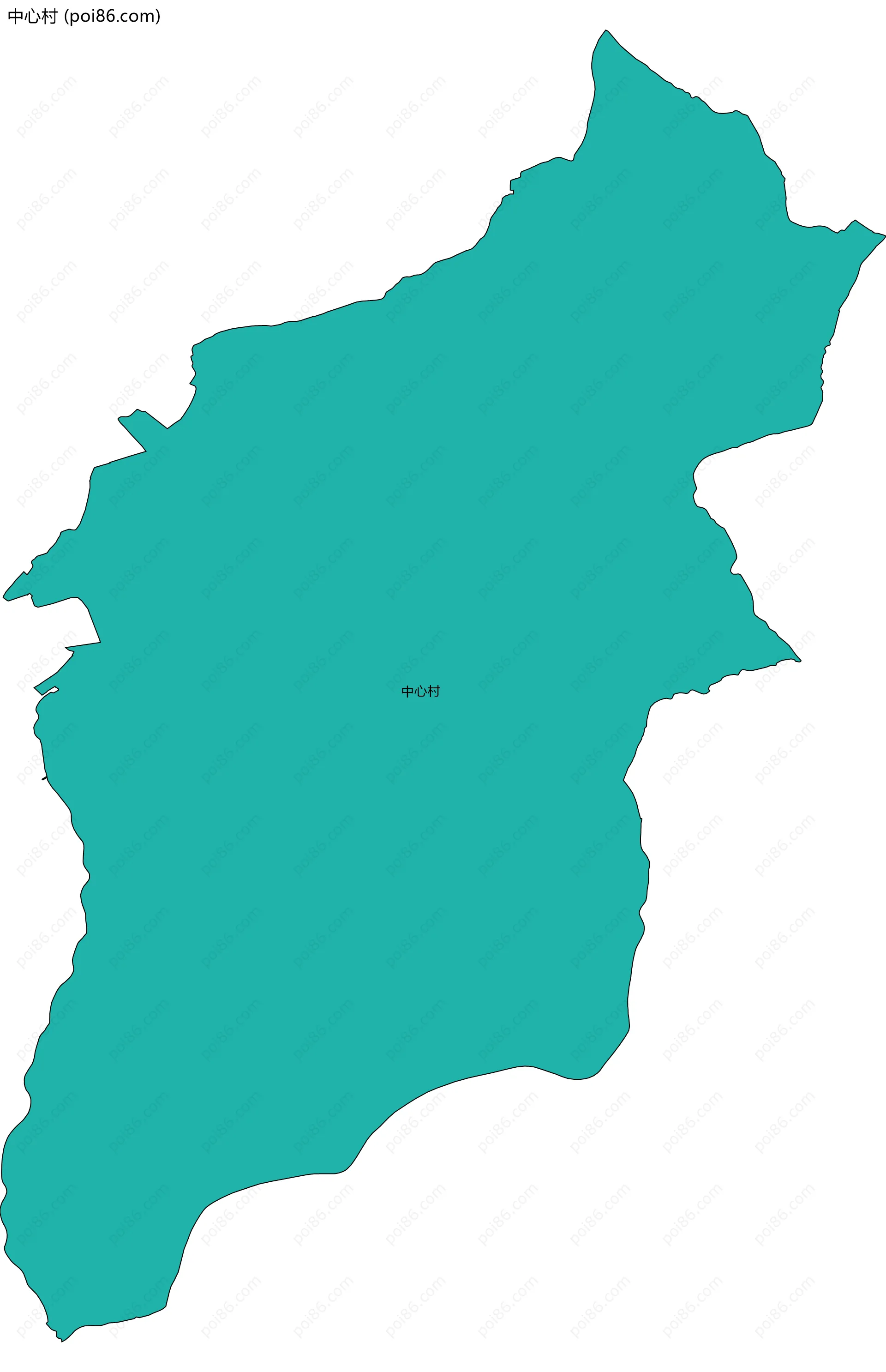 中心村边界地图