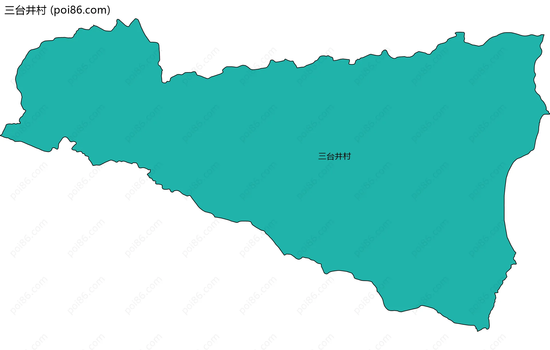 三台井村边界地图