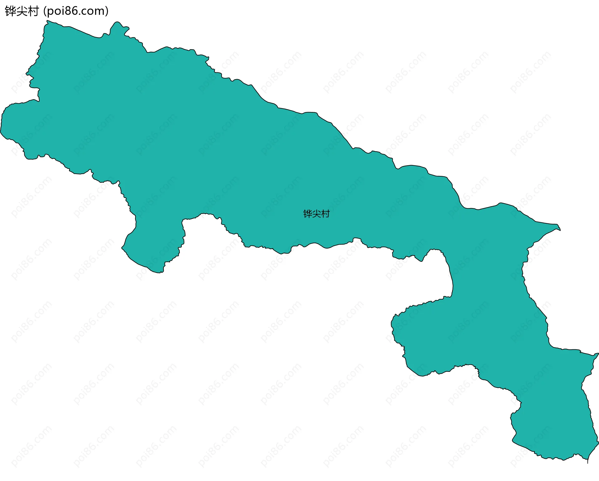 铧尖村边界地图