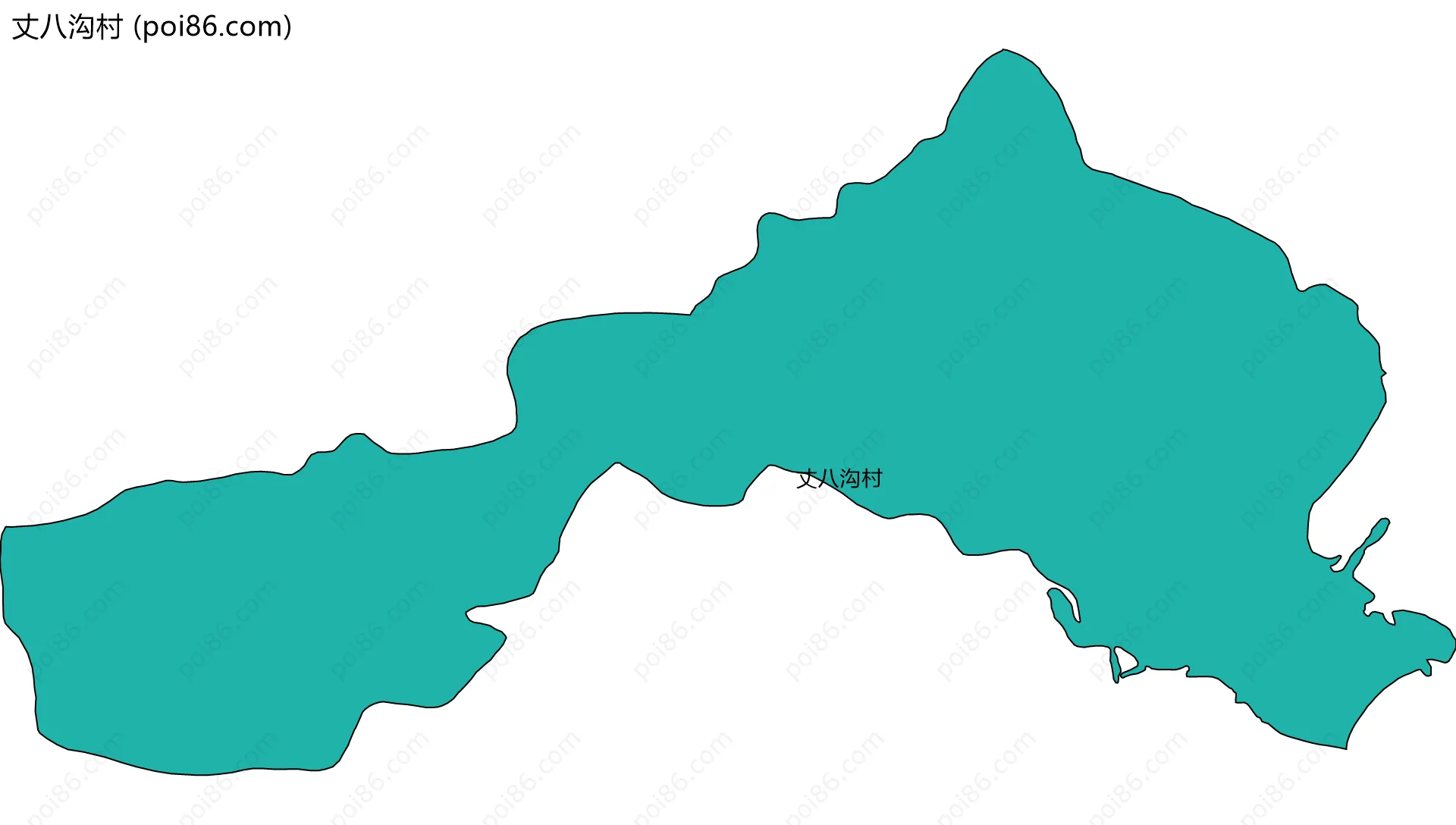 丈八沟村边界地图