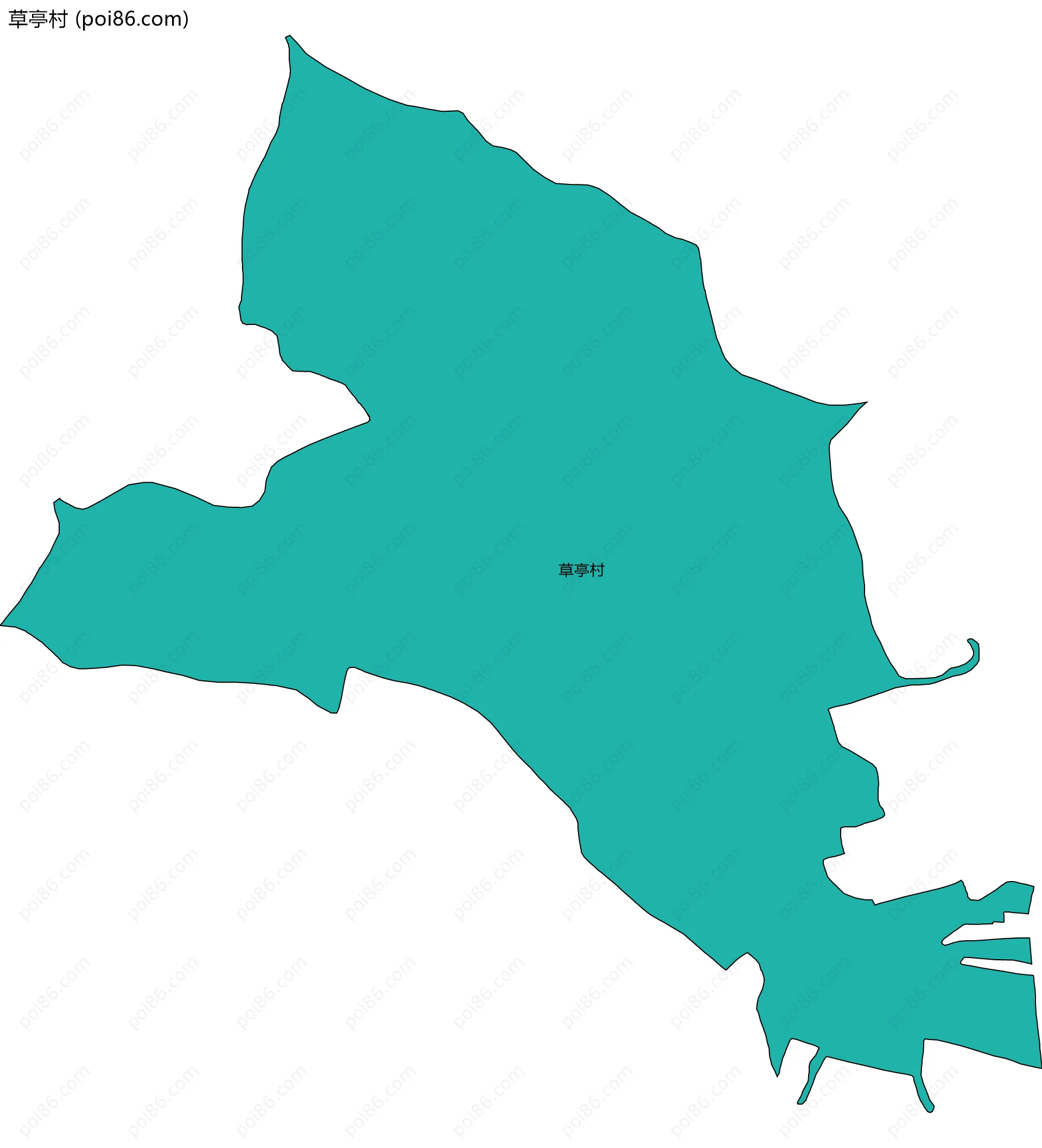 草亭村边界地图