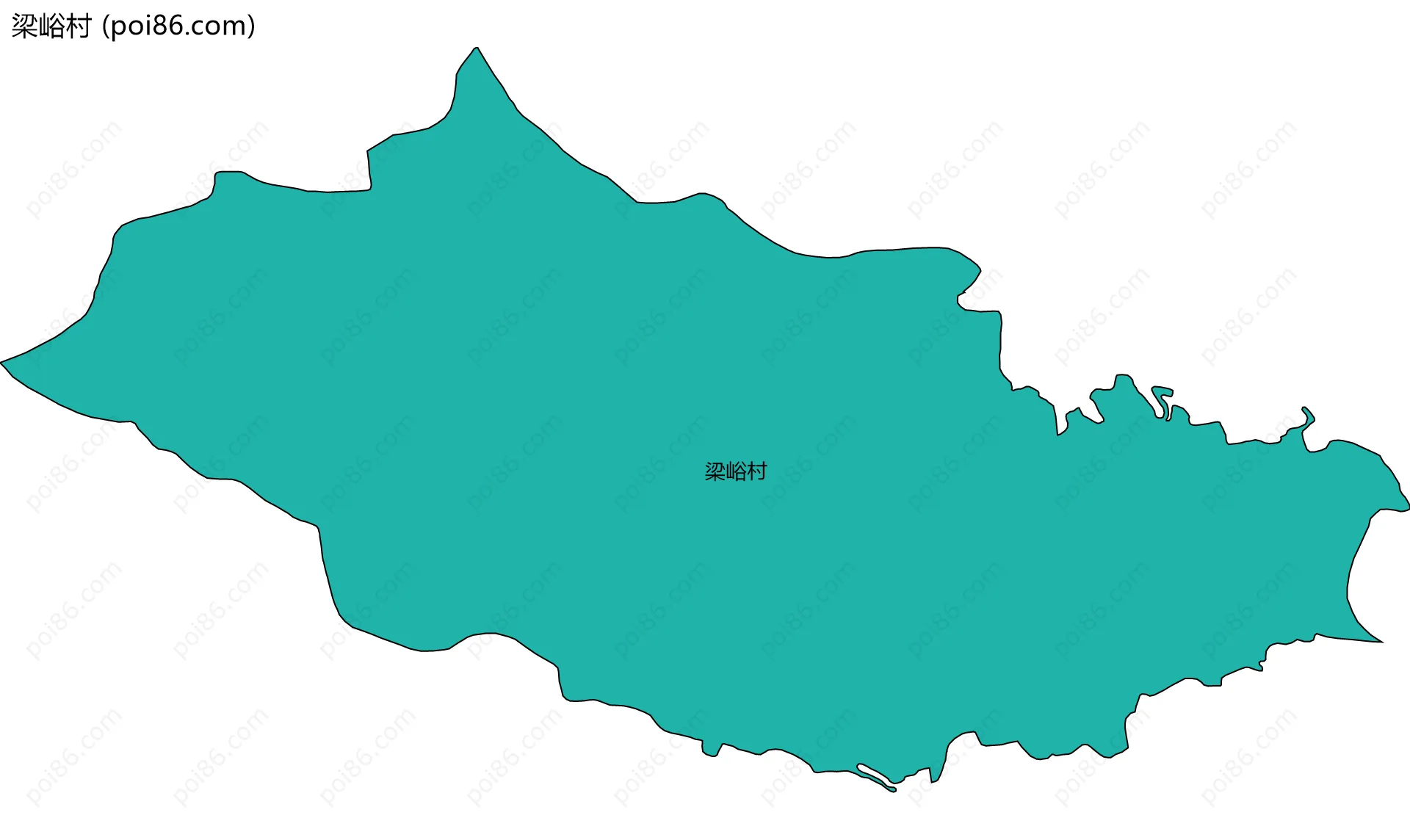 梁峪村边界地图
