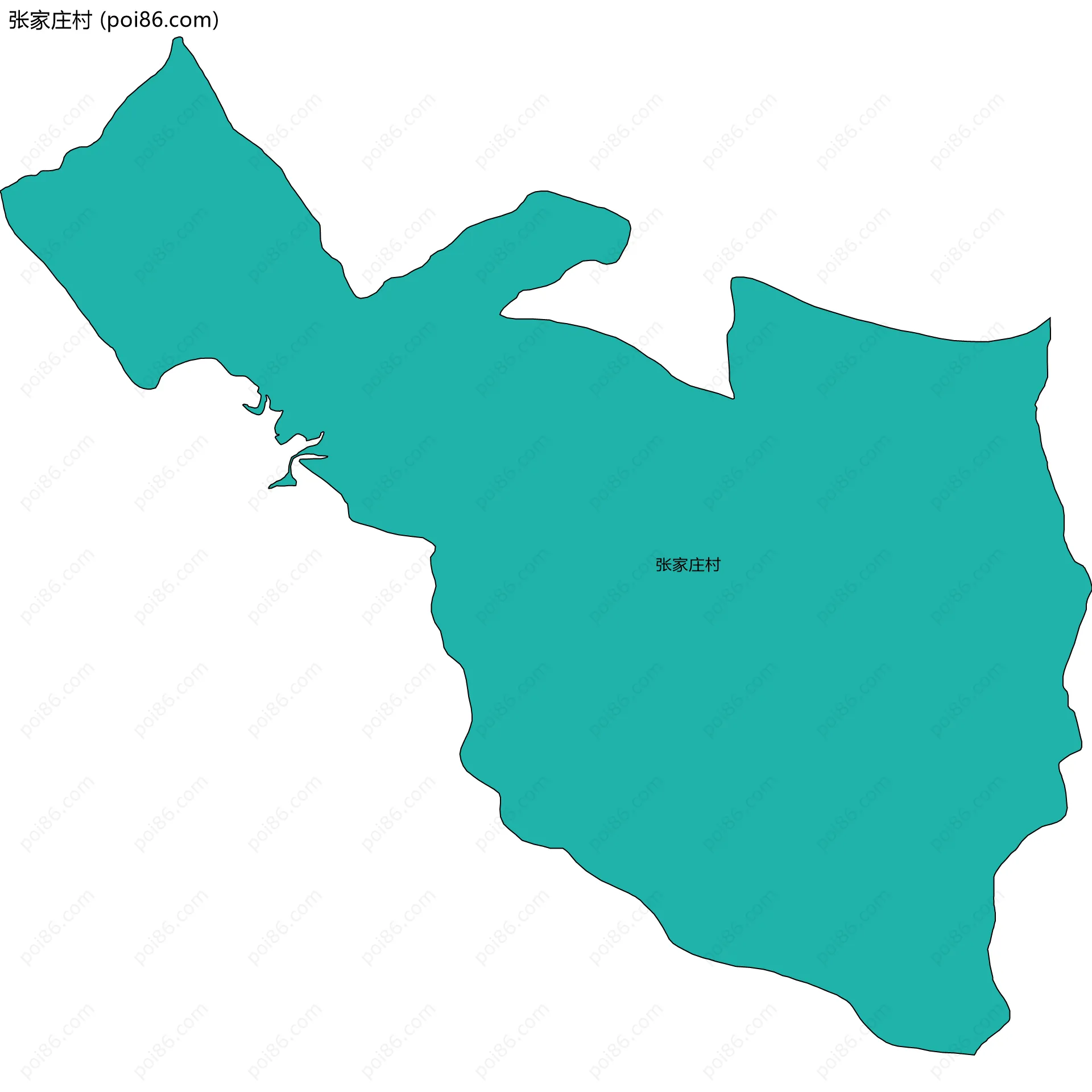 张家庄村边界地图