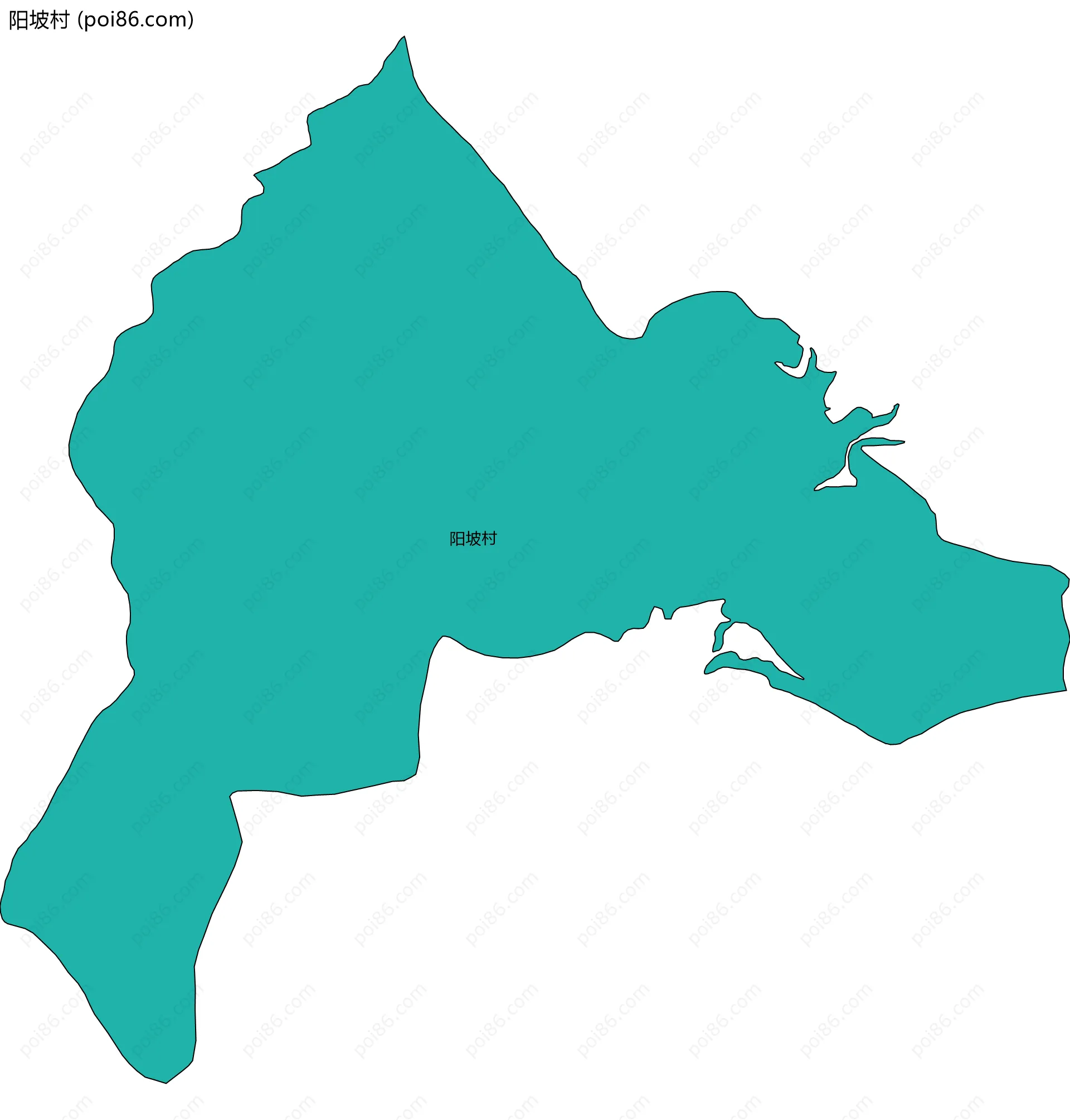 阳坡村边界地图