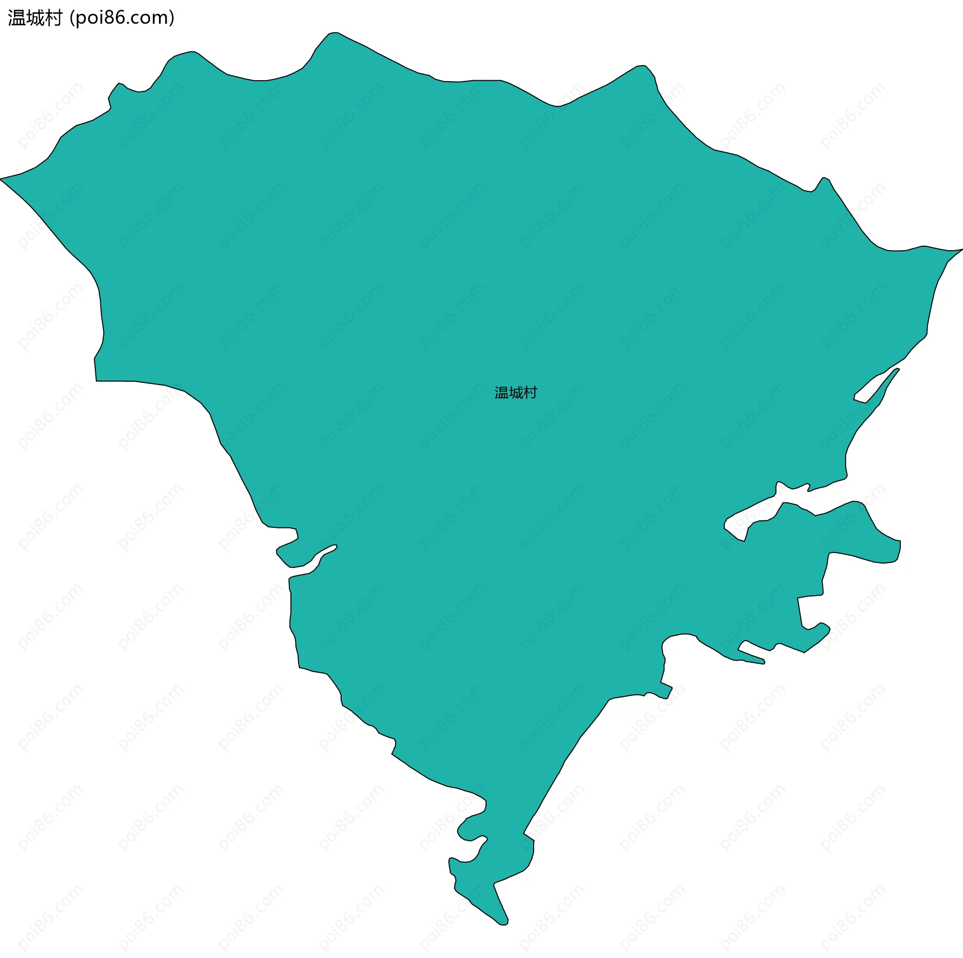 温城村边界地图
