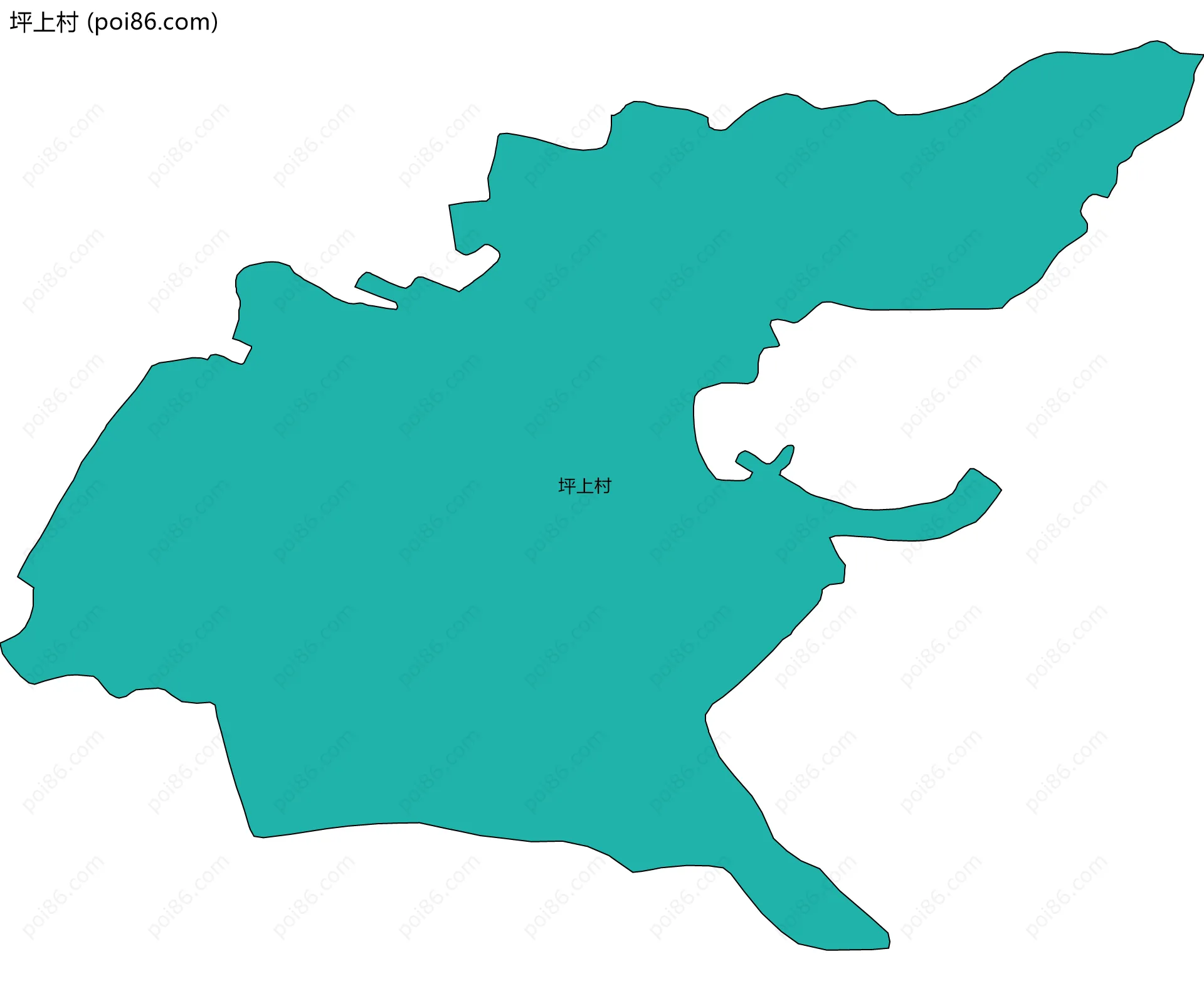 坪上村边界地图