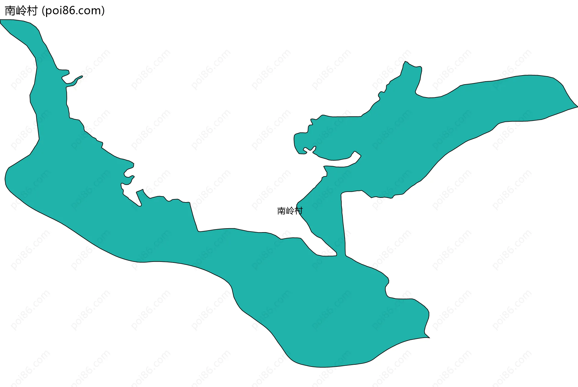 南岭村边界地图