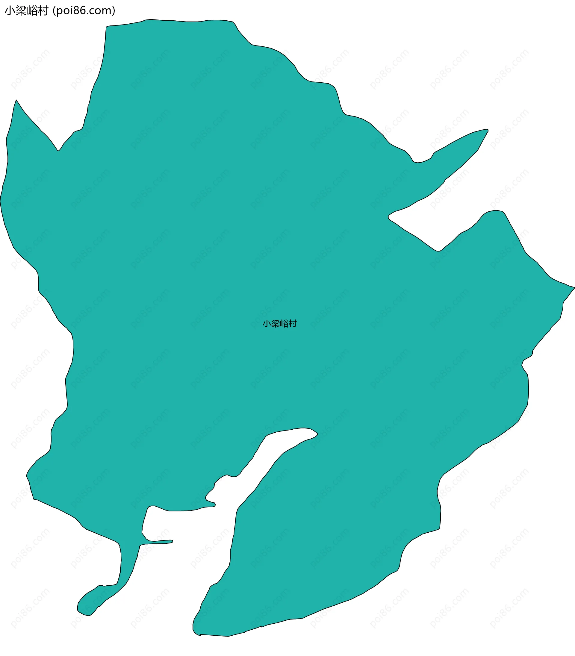 小梁峪村边界地图