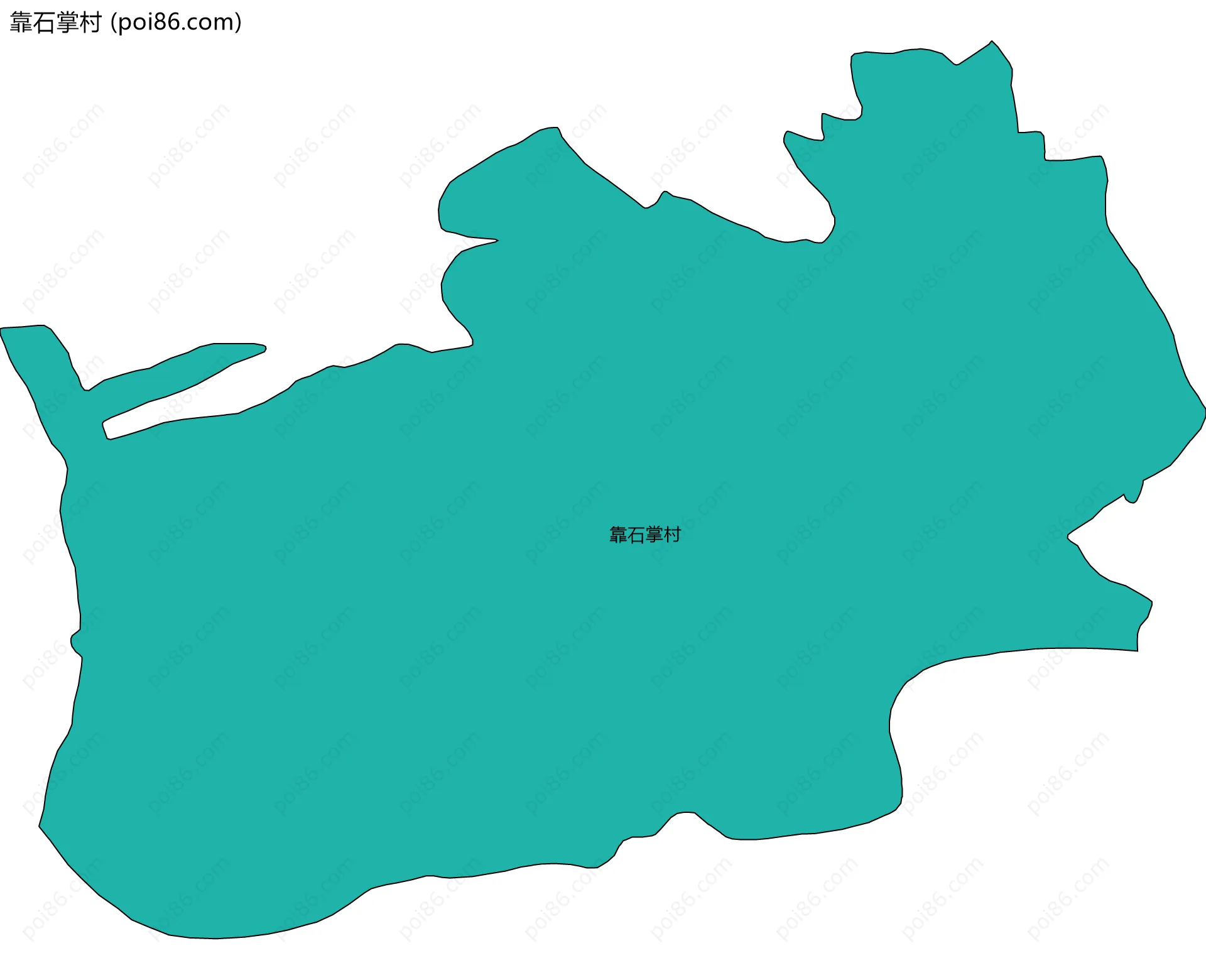 靠石掌村边界地图