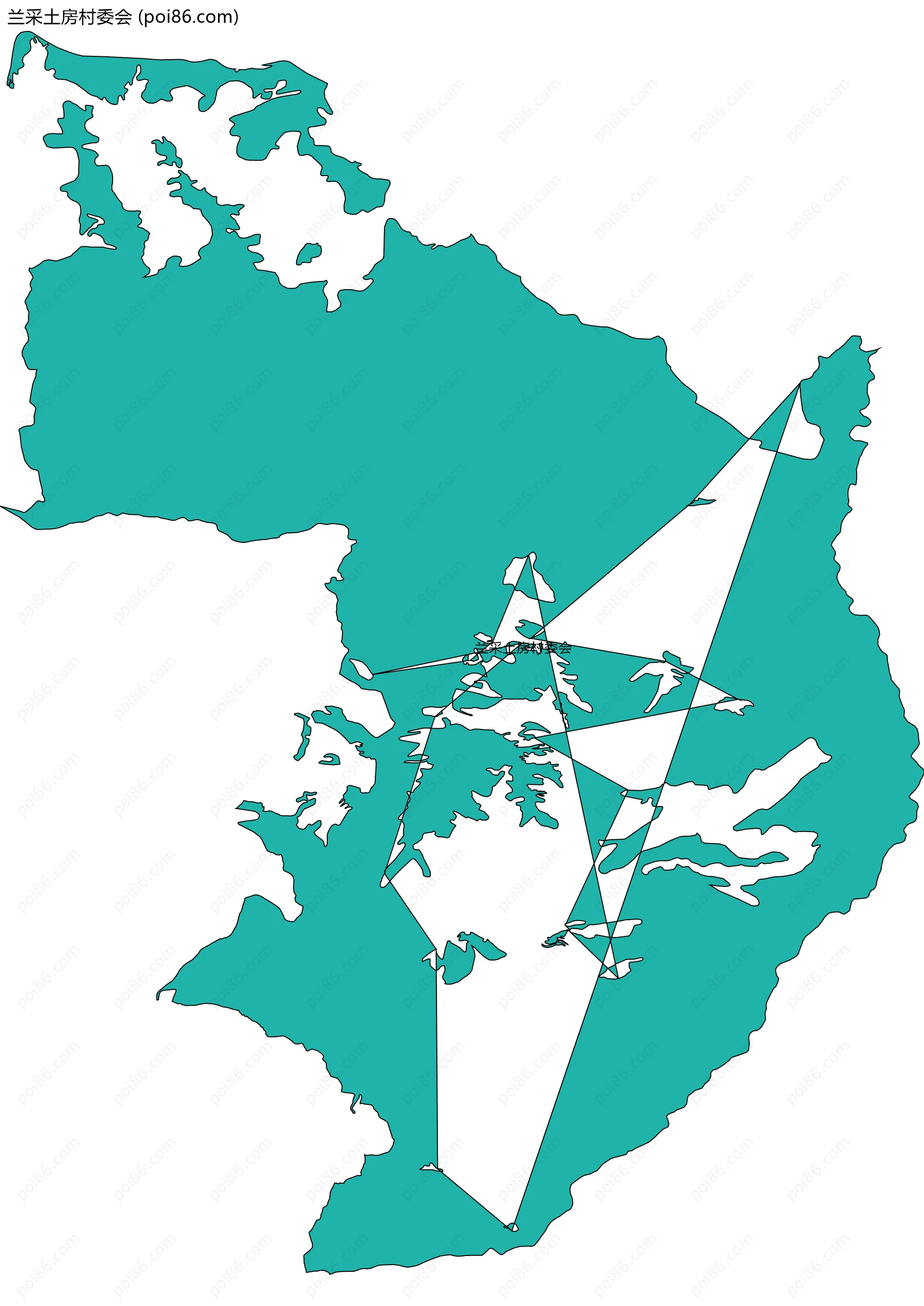 兰采土房村委会边界地图