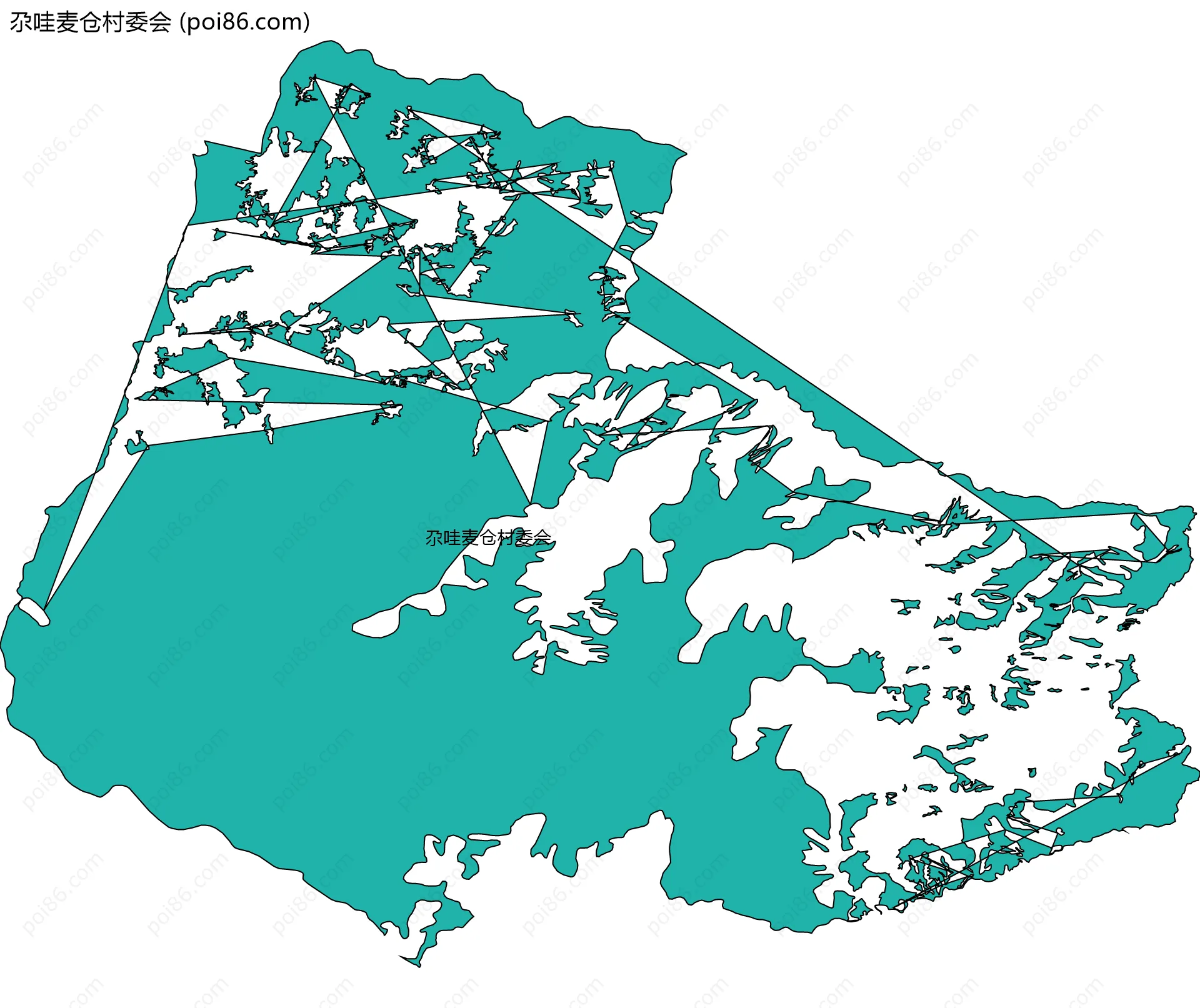 尕哇麦仓村委会边界地图