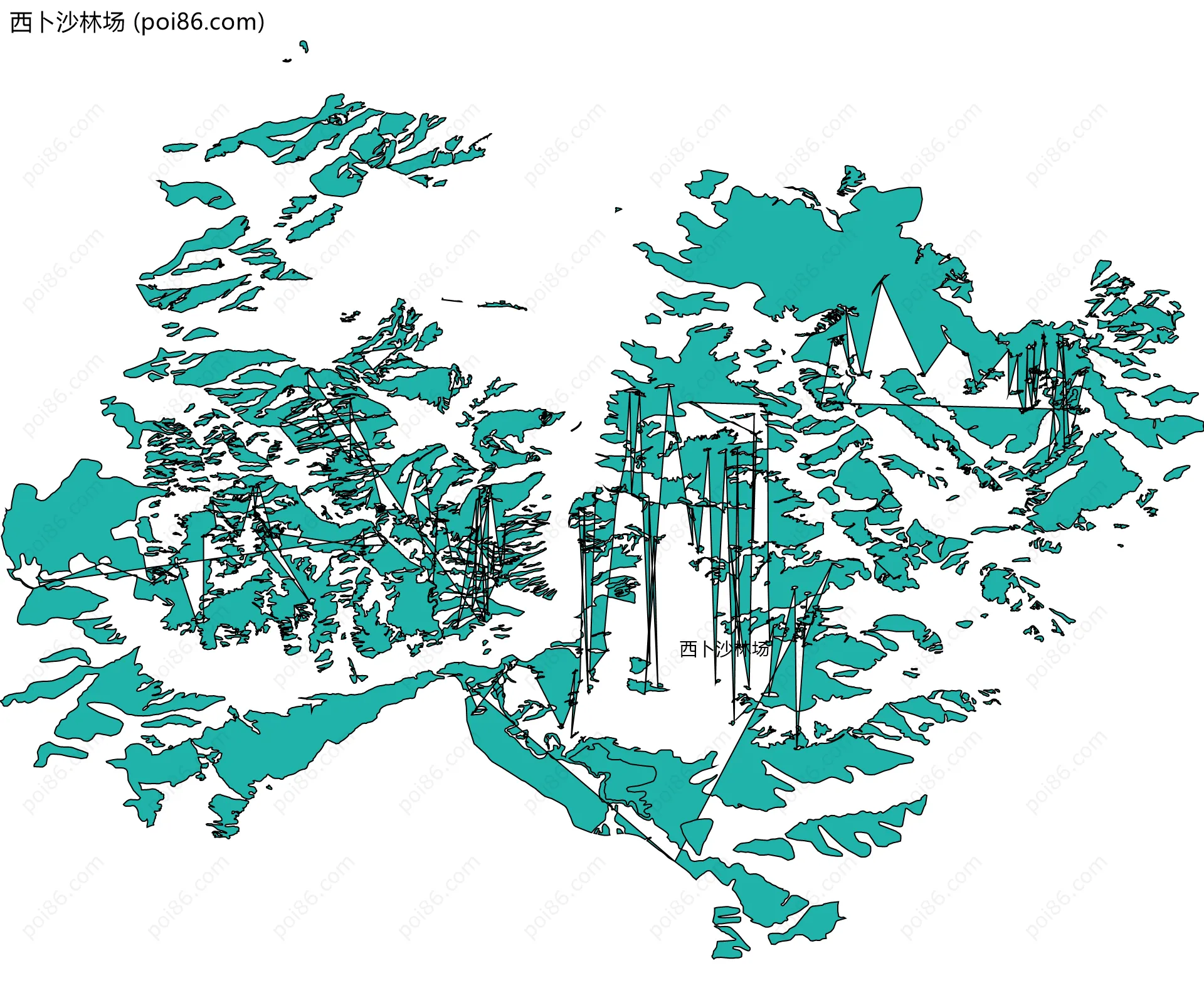 西卜沙林场边界地图
