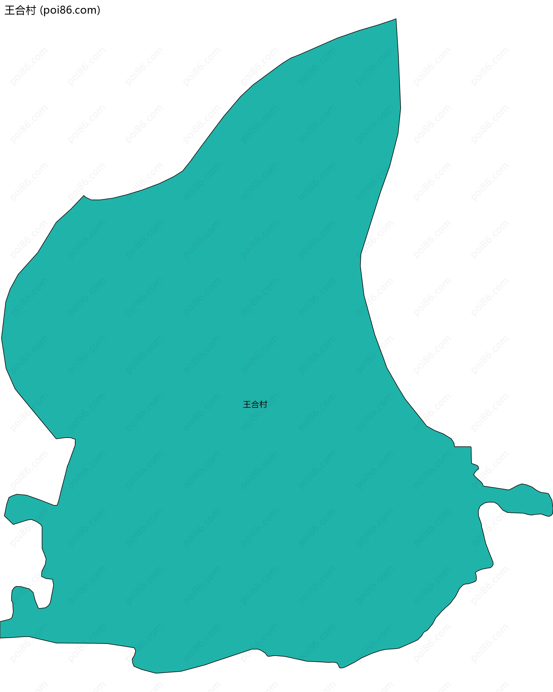 王合村边界地图