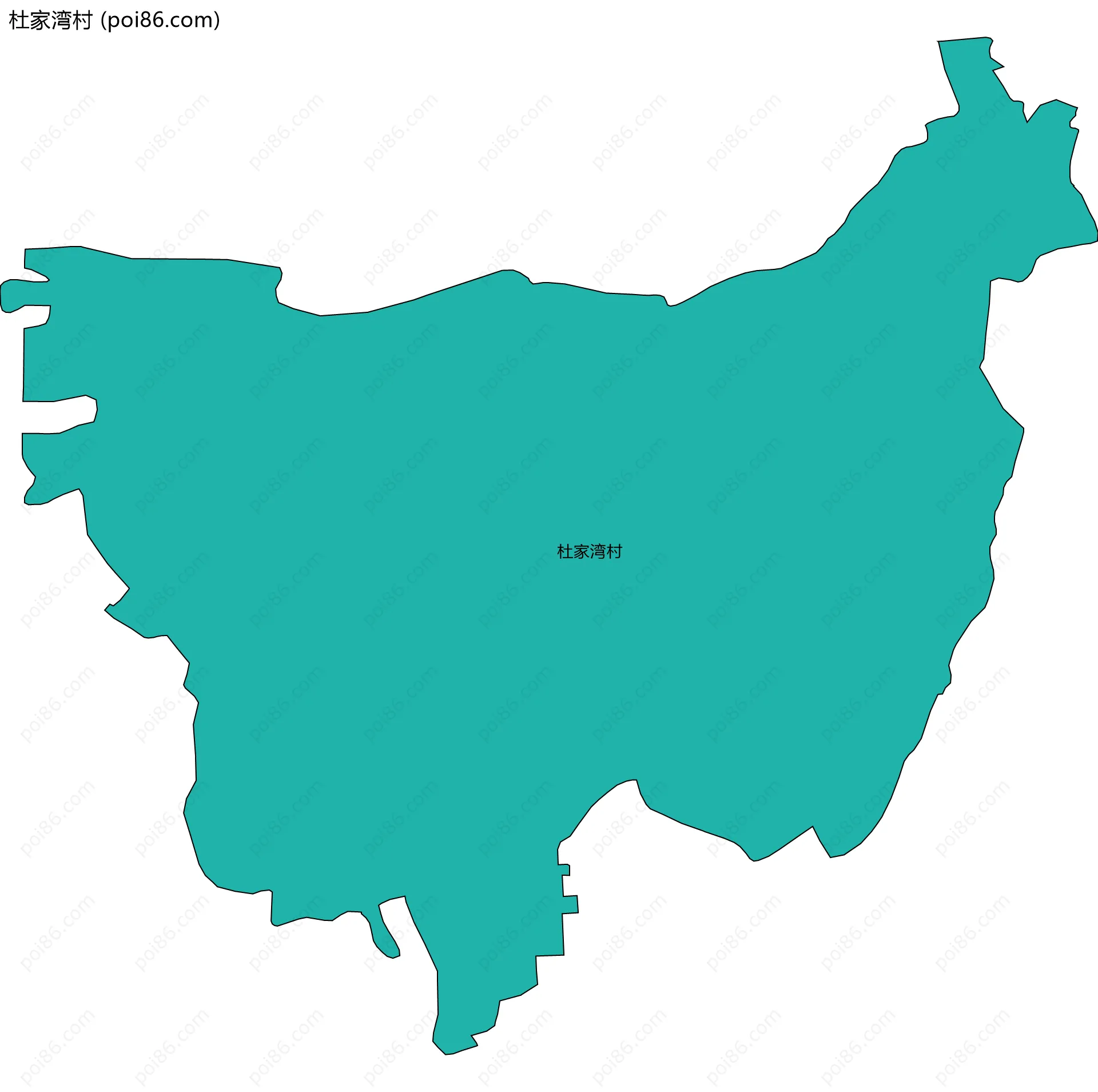 杜家湾村边界地图