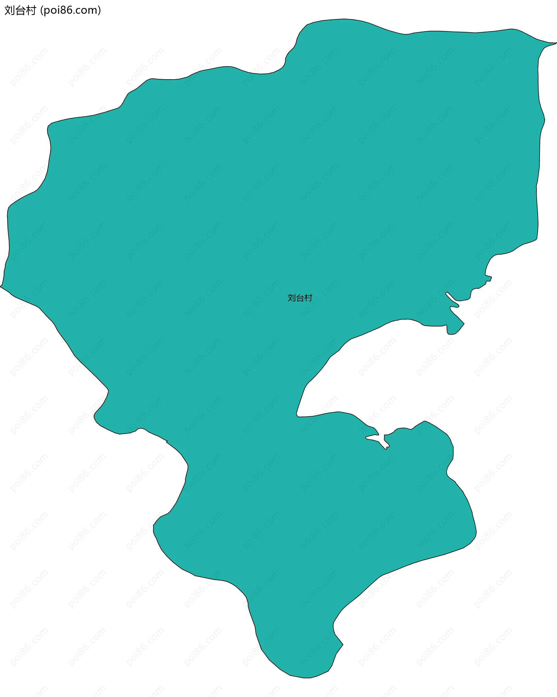 刘台村边界地图