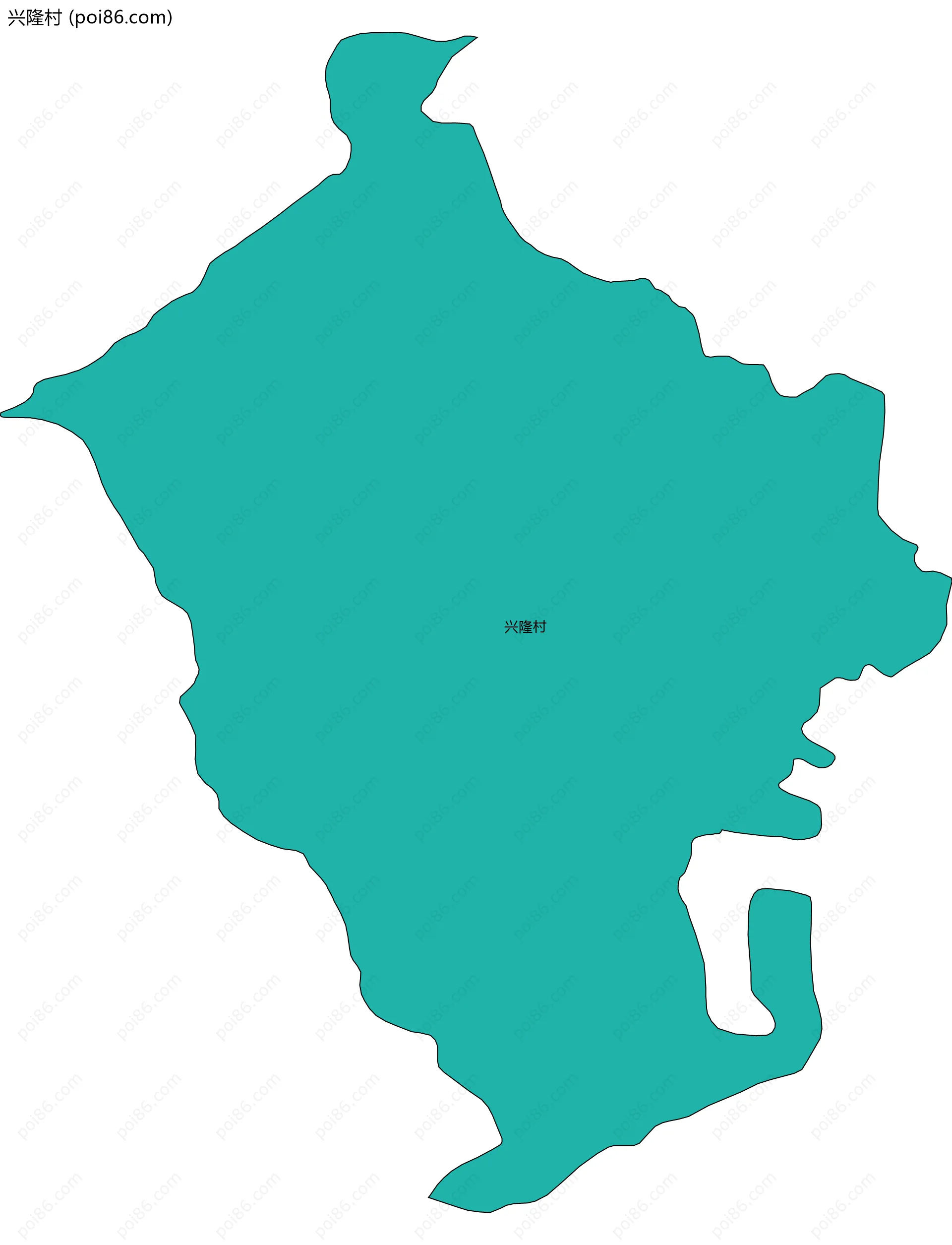 兴隆村边界地图