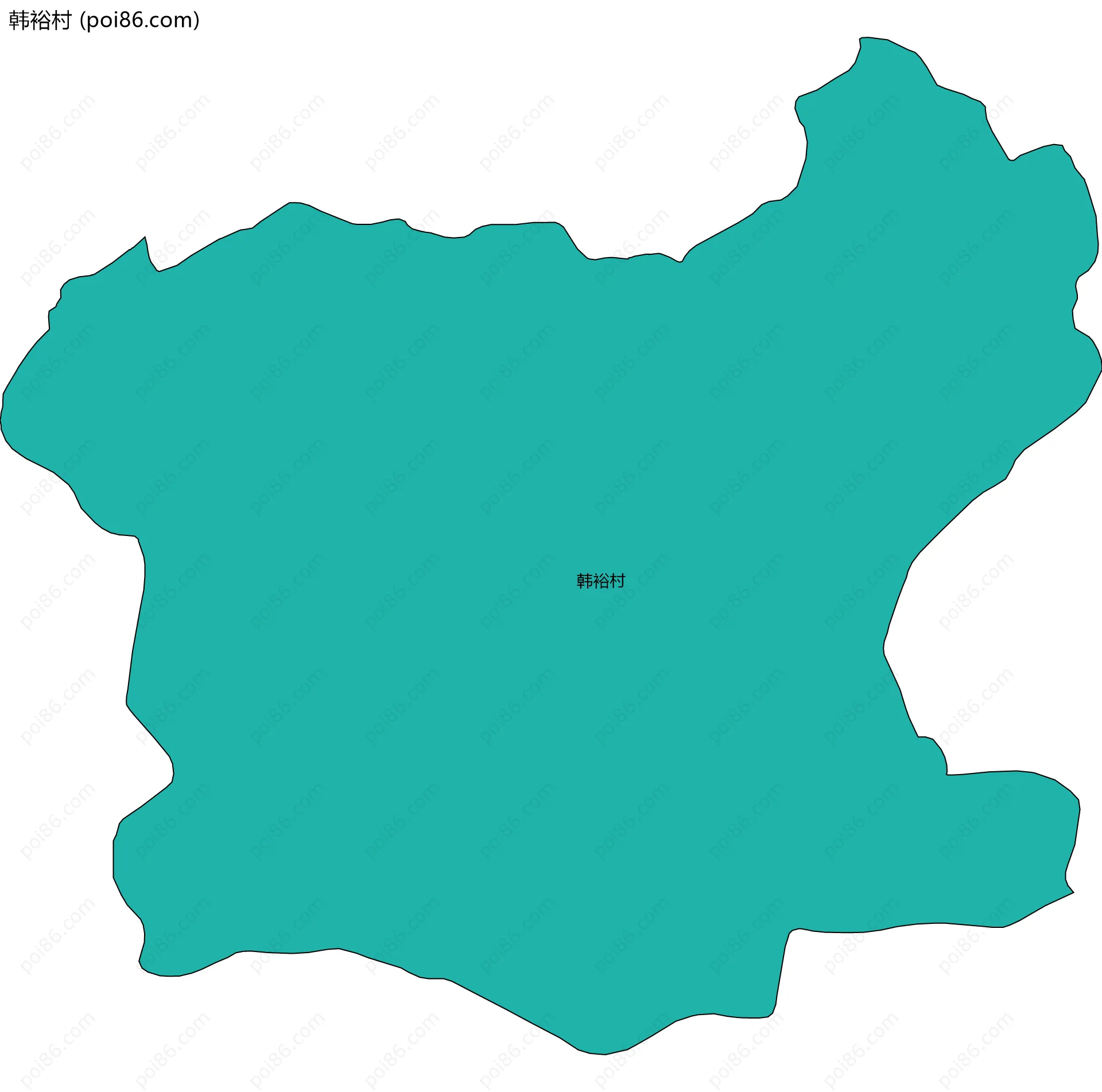 韩裕村边界地图