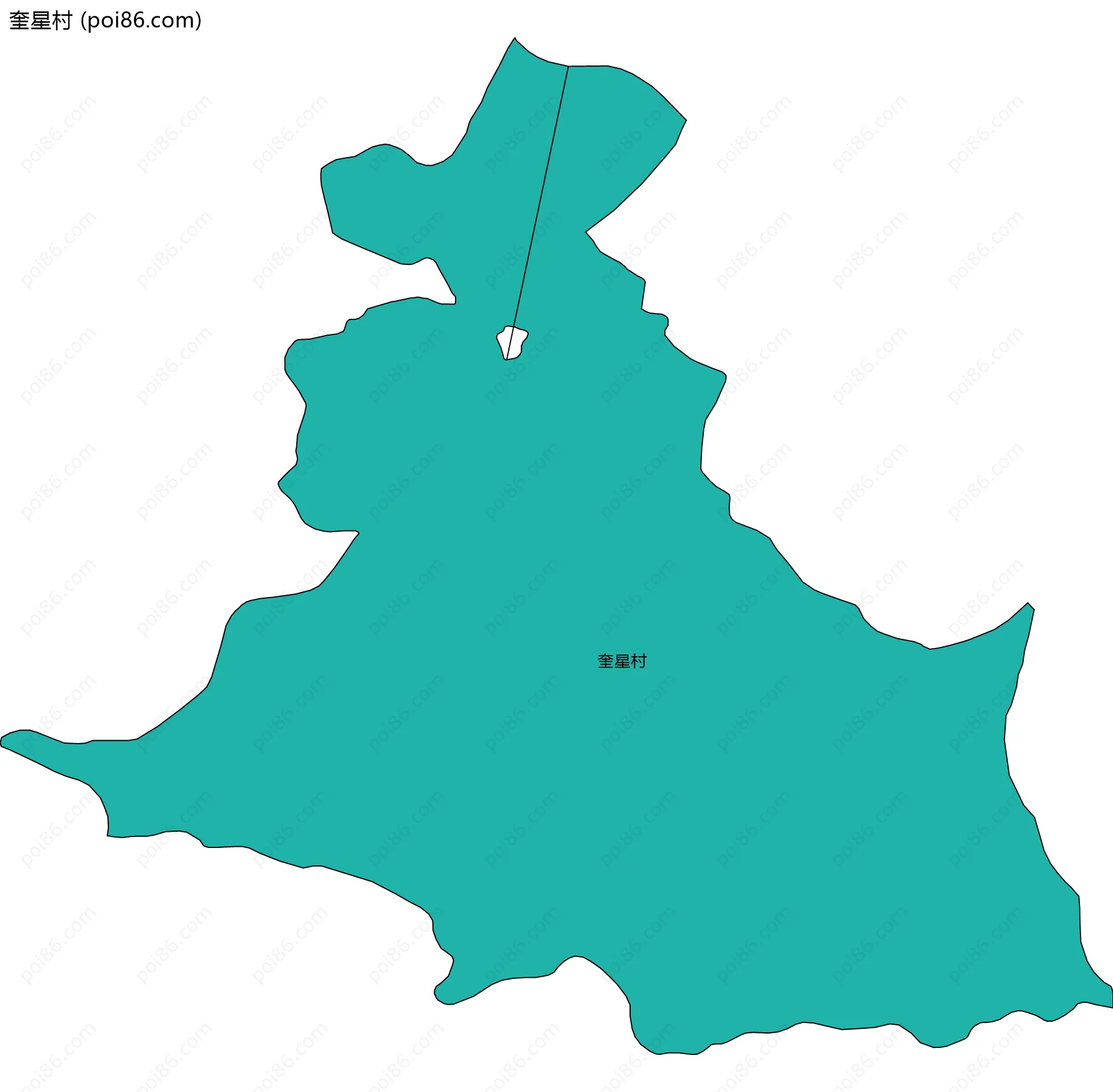 奎星村边界地图