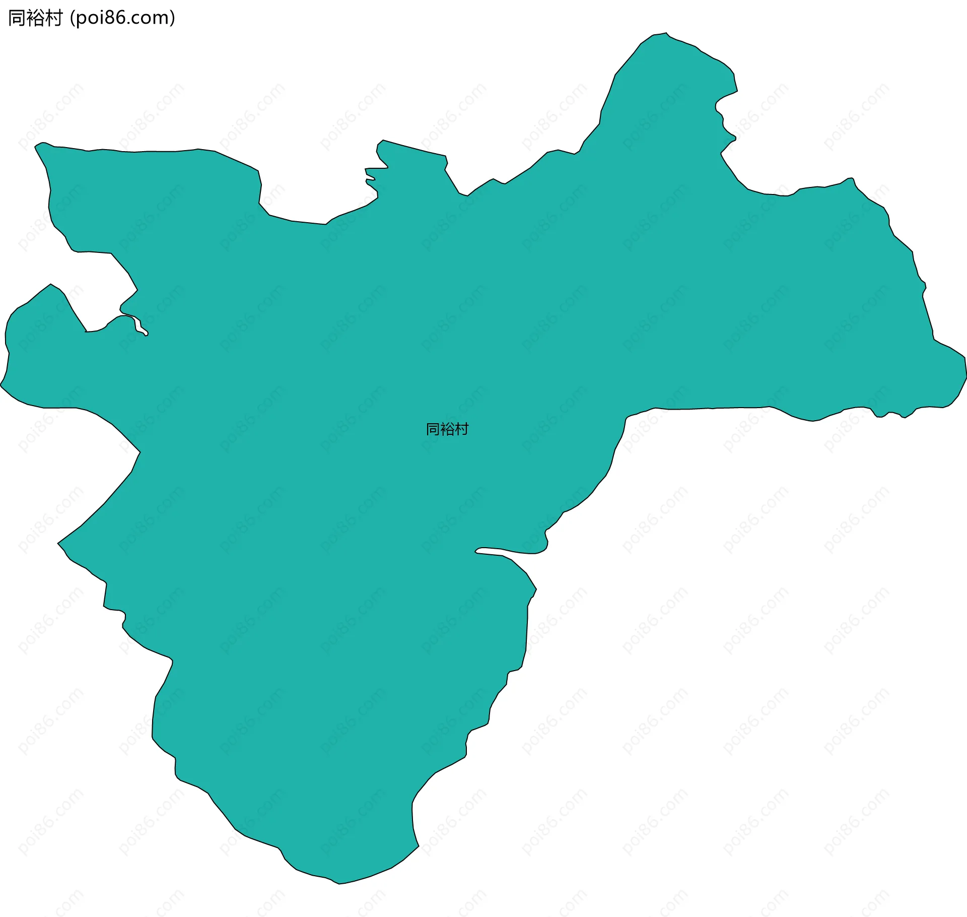 同裕村边界地图