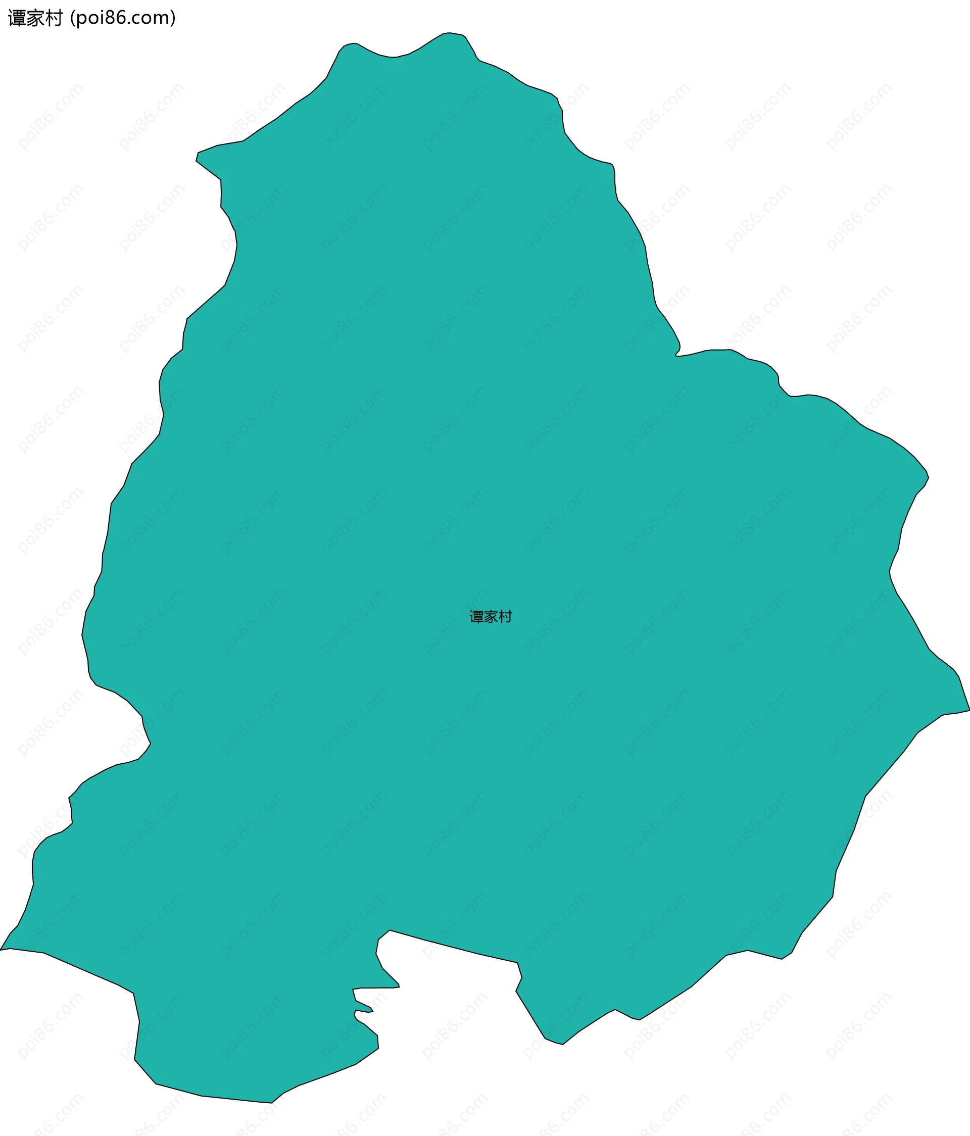 谭家村边界地图