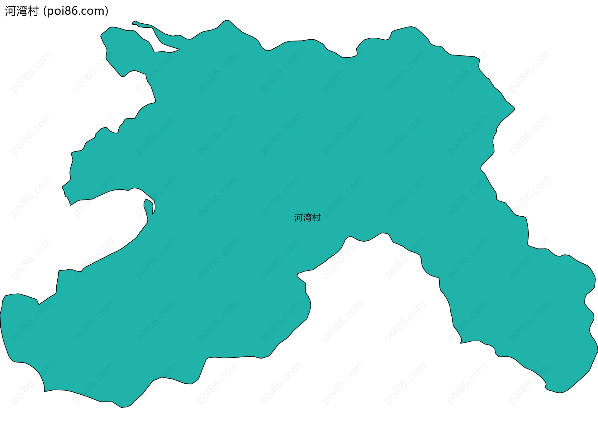 河湾村边界地图