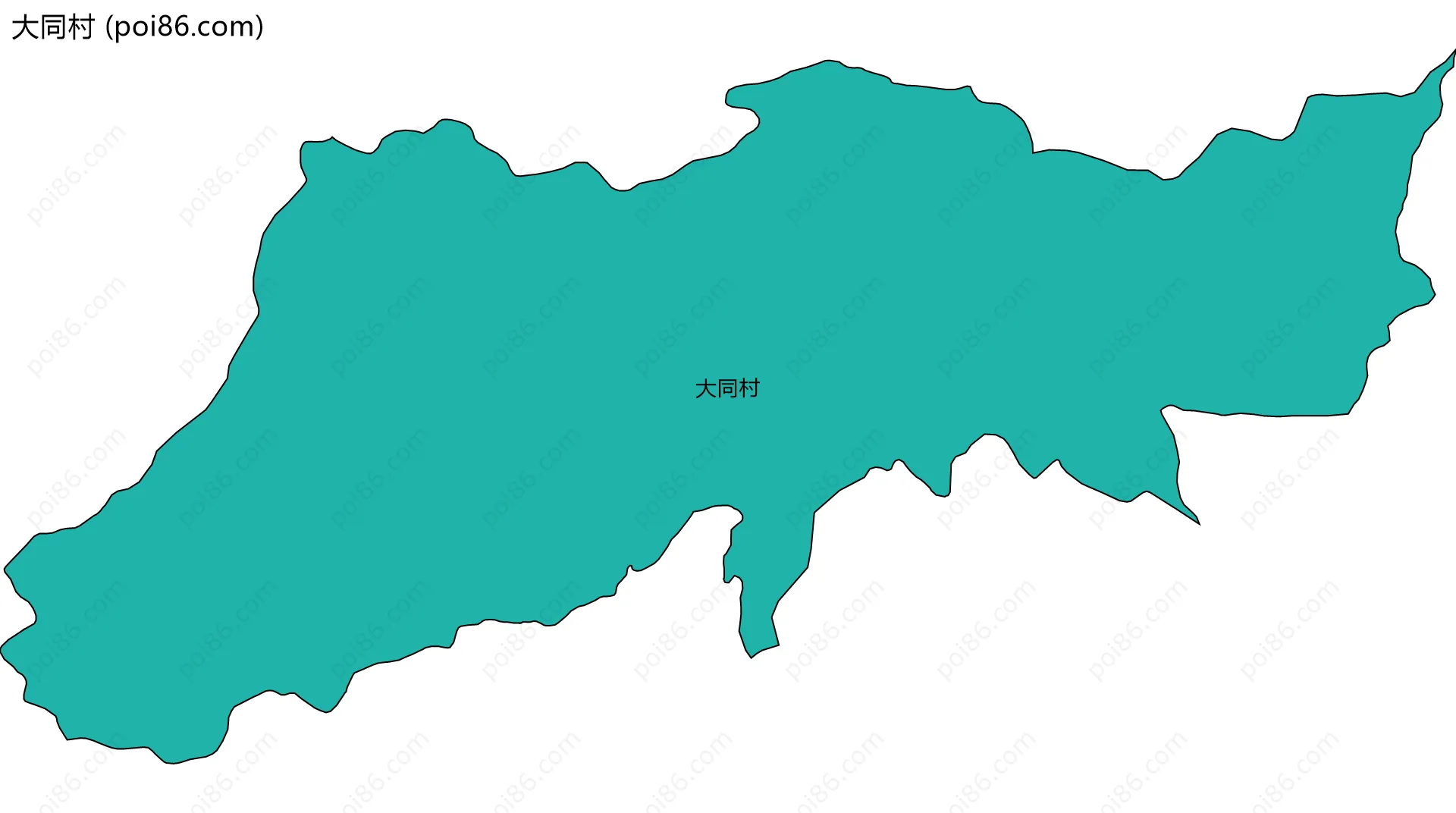 大同村边界地图