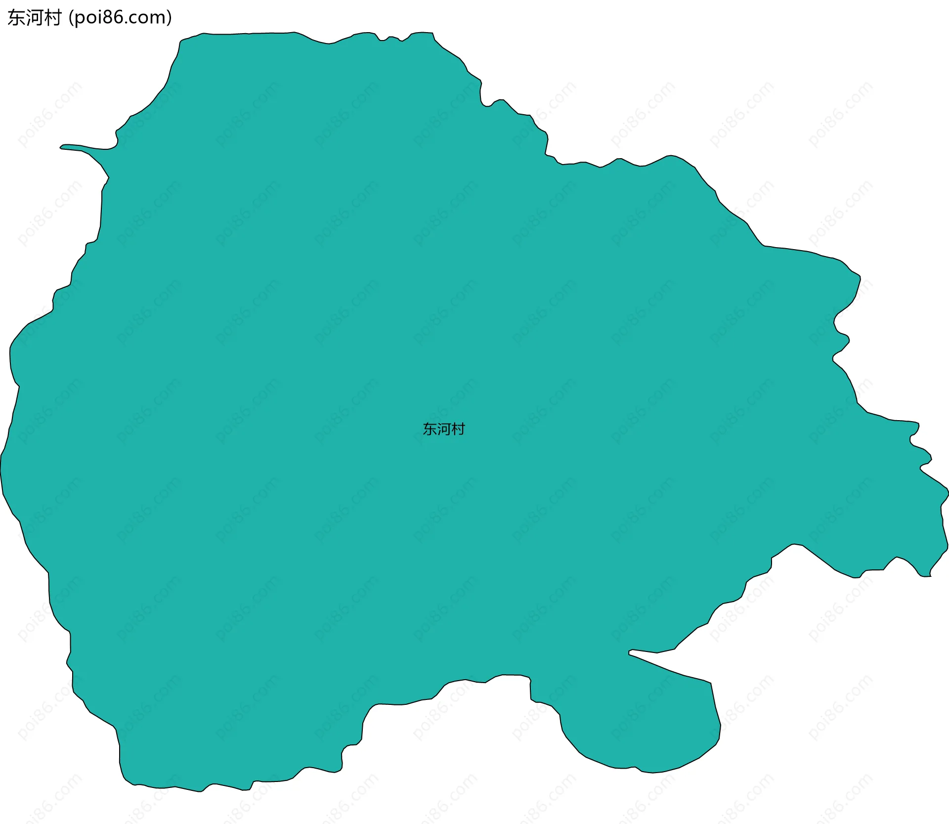 东河村边界地图