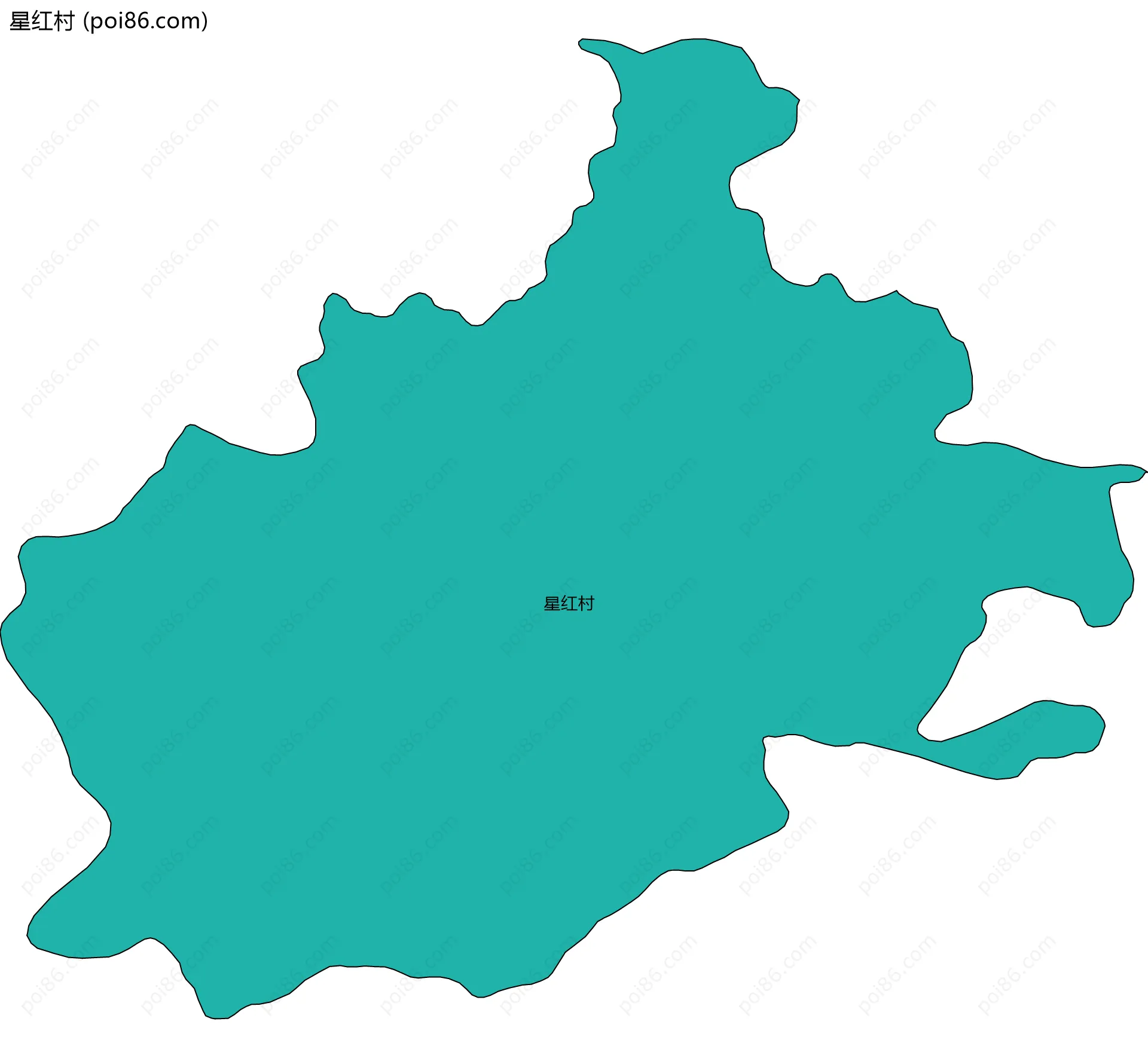 星红村边界地图