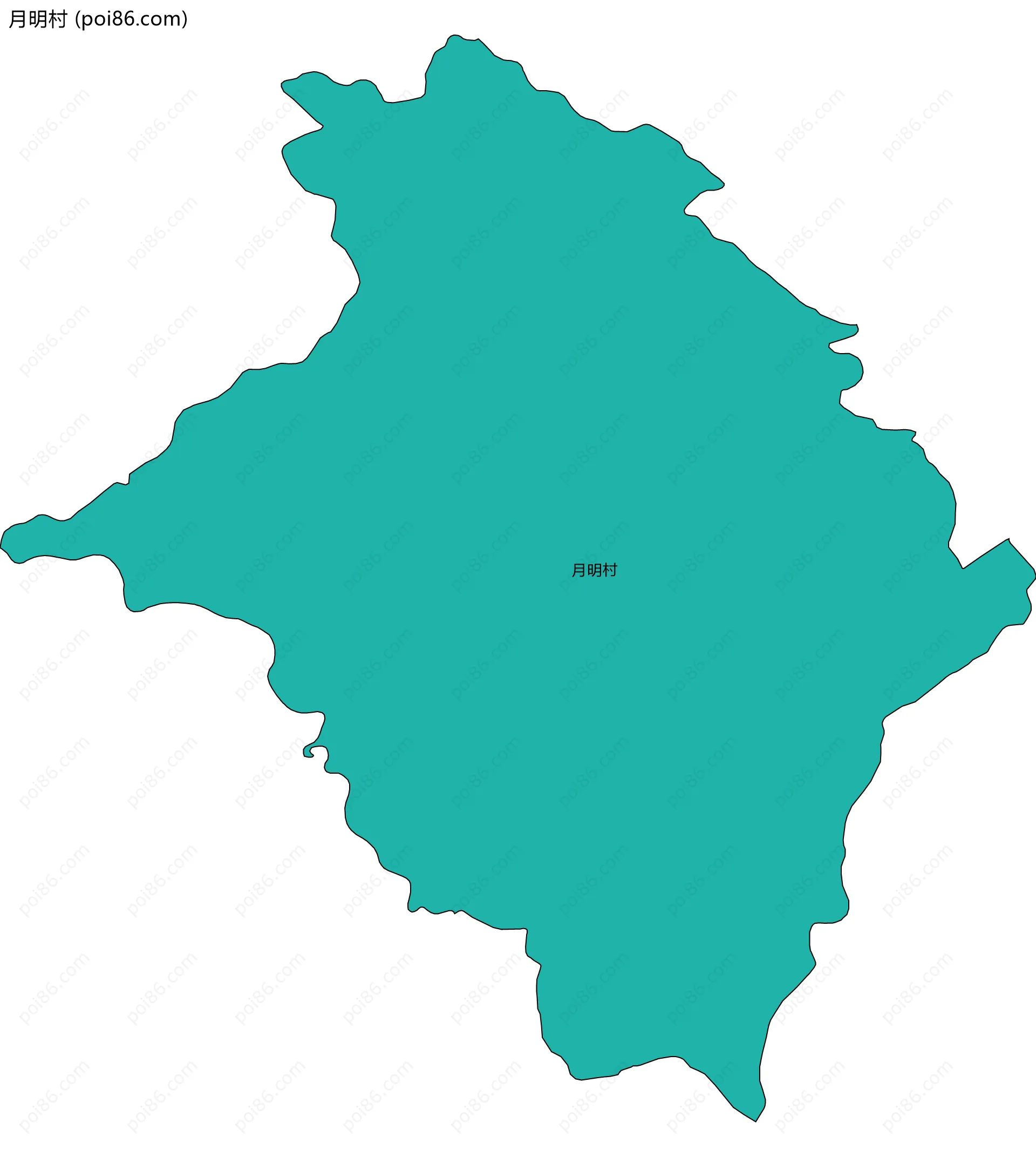 月明村边界地图