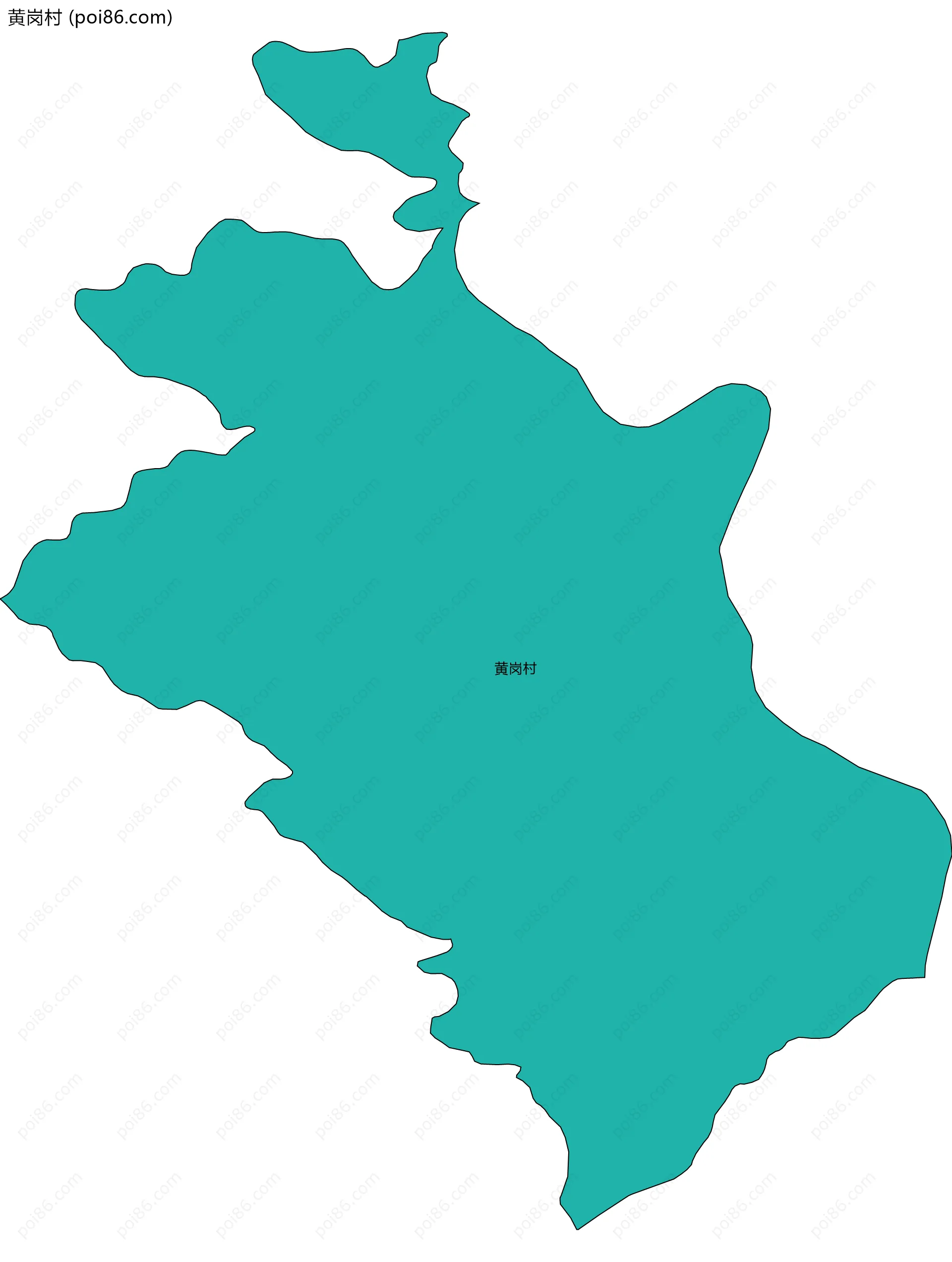 黄岗村边界地图