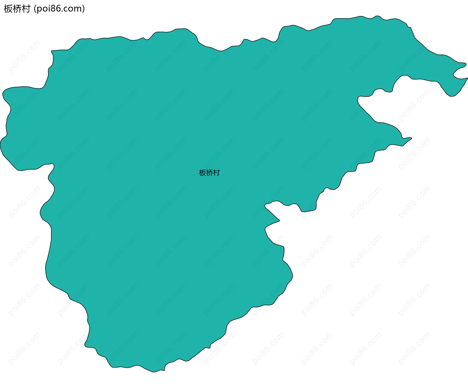 板桥村边界地图