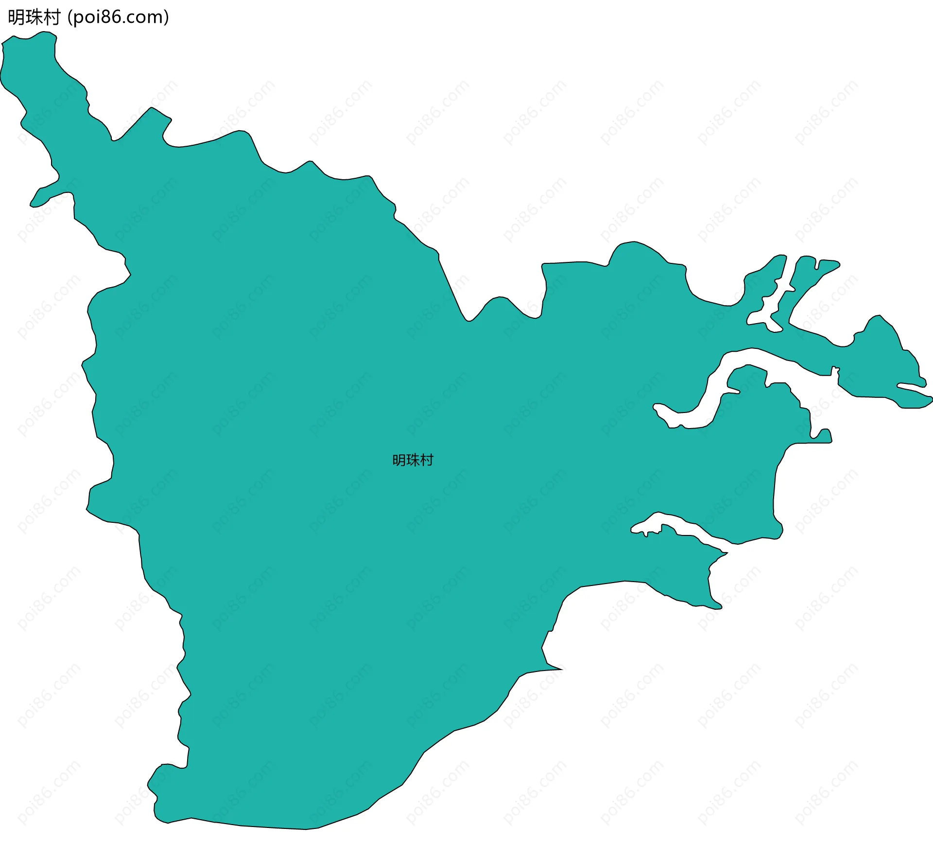 明珠村边界地图