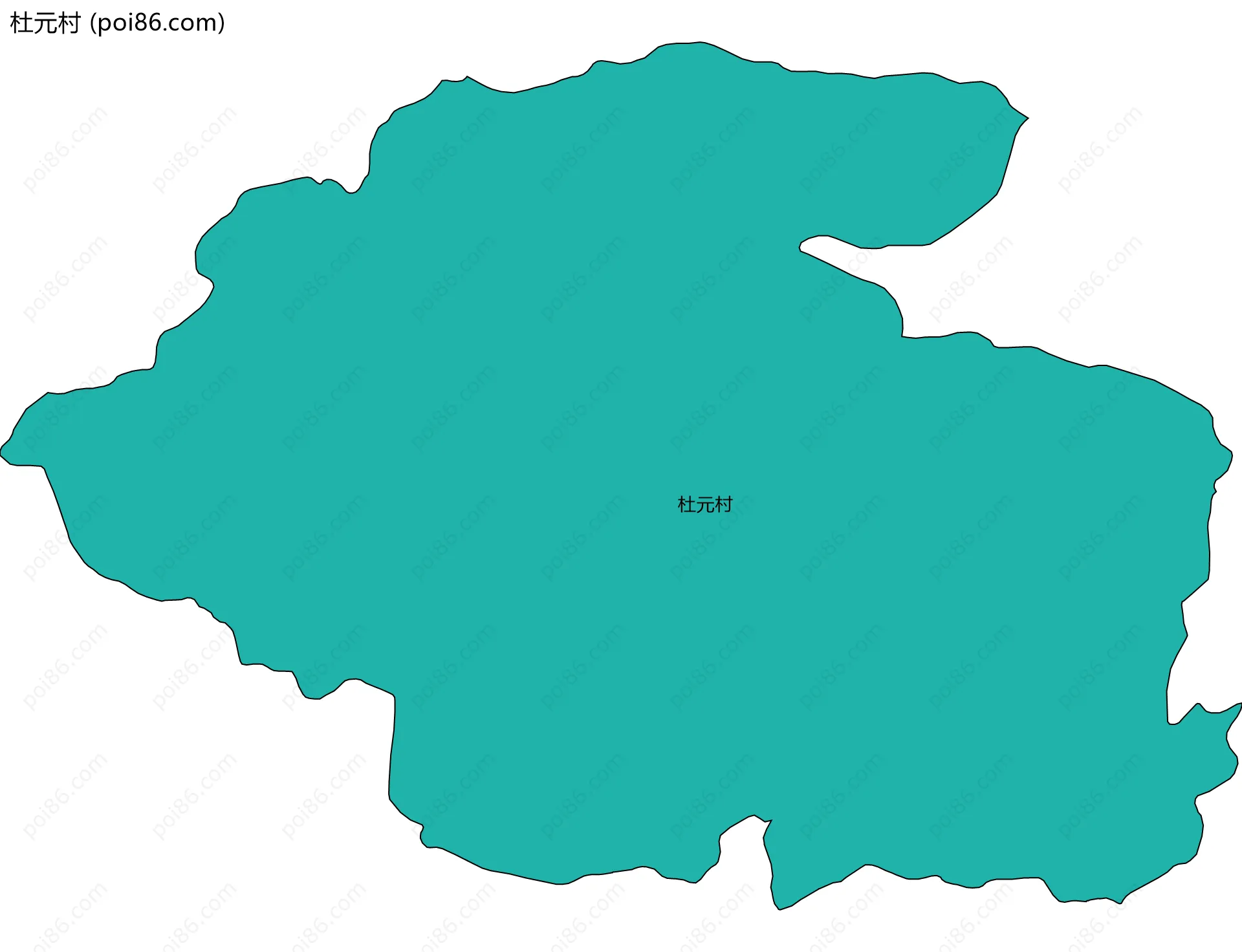 杜元村边界地图