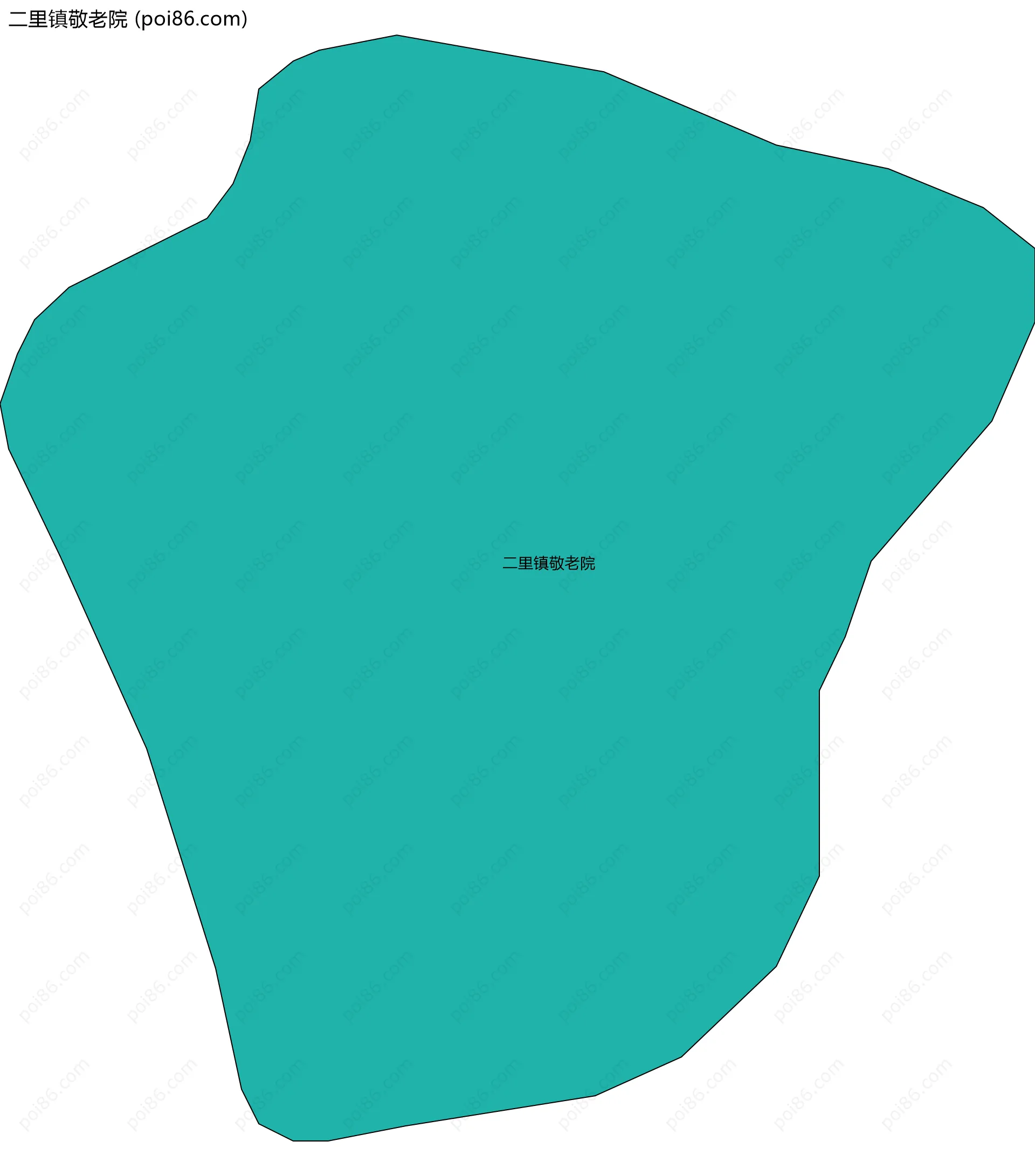 二里镇敬老院边界地图