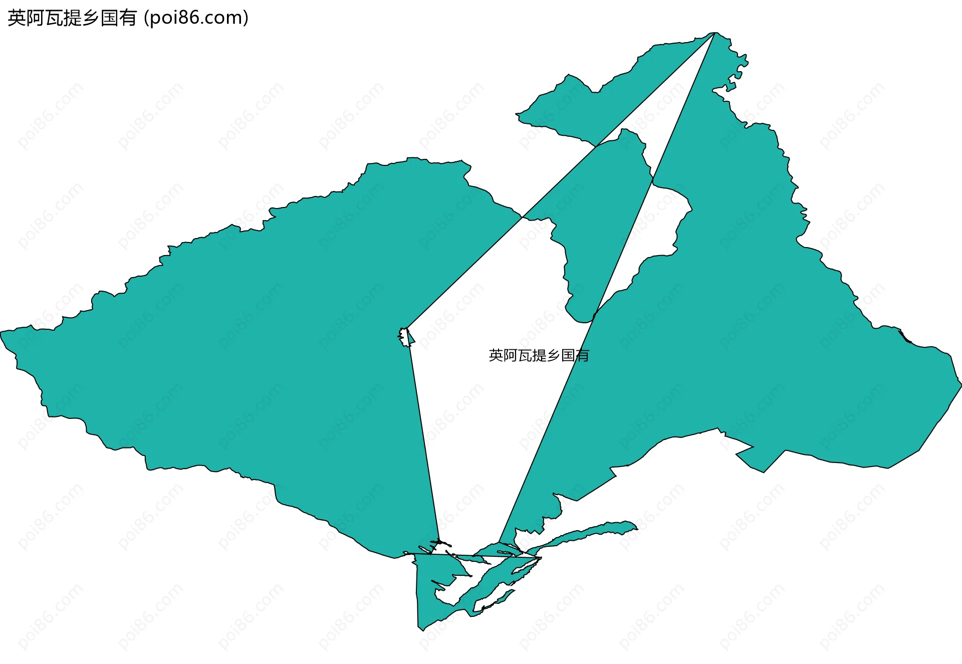 英阿瓦提乡国有边界地图