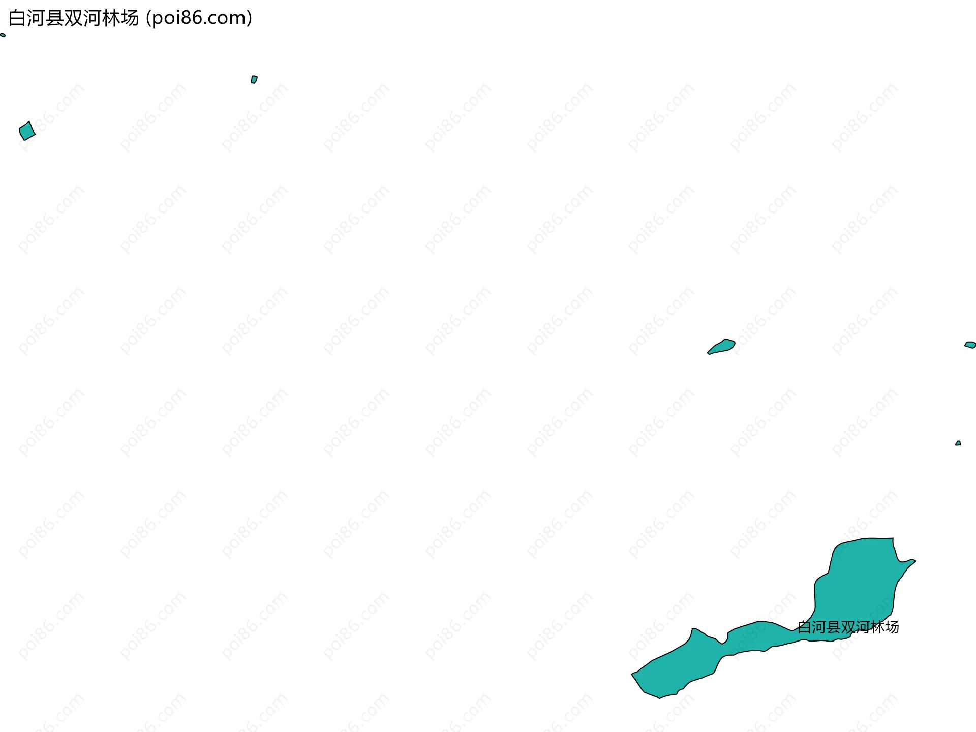 白河县双河林场边界地图