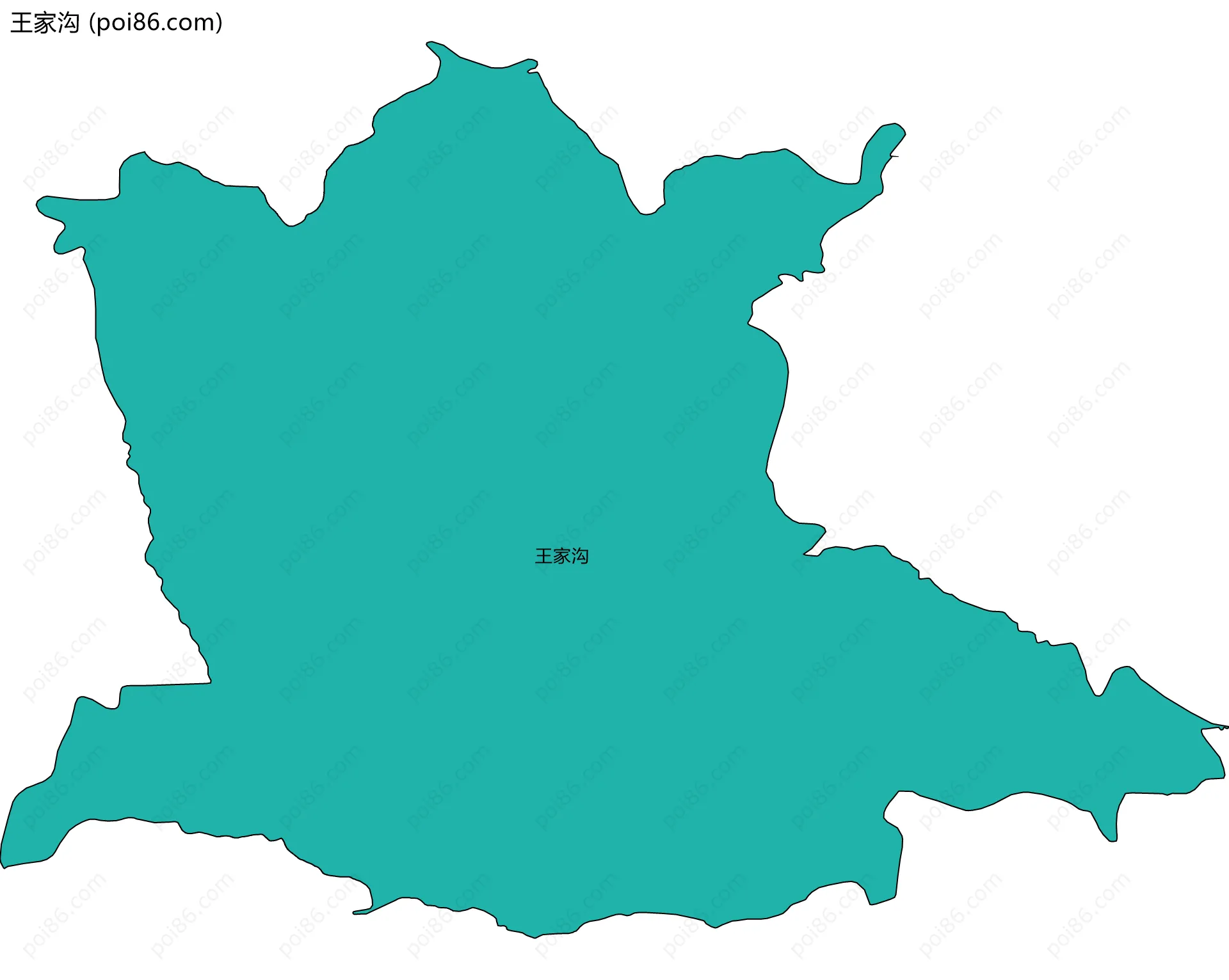 王家沟边界地图