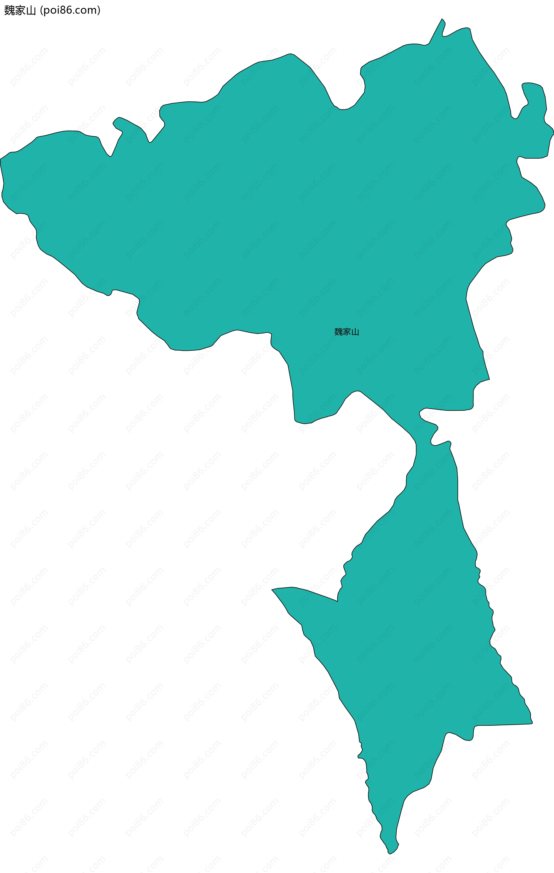 魏家山边界地图