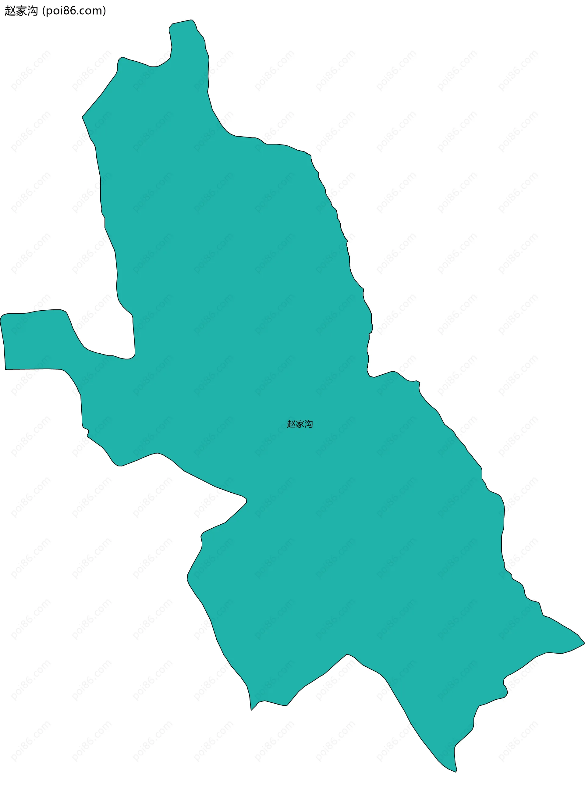 赵家沟边界地图