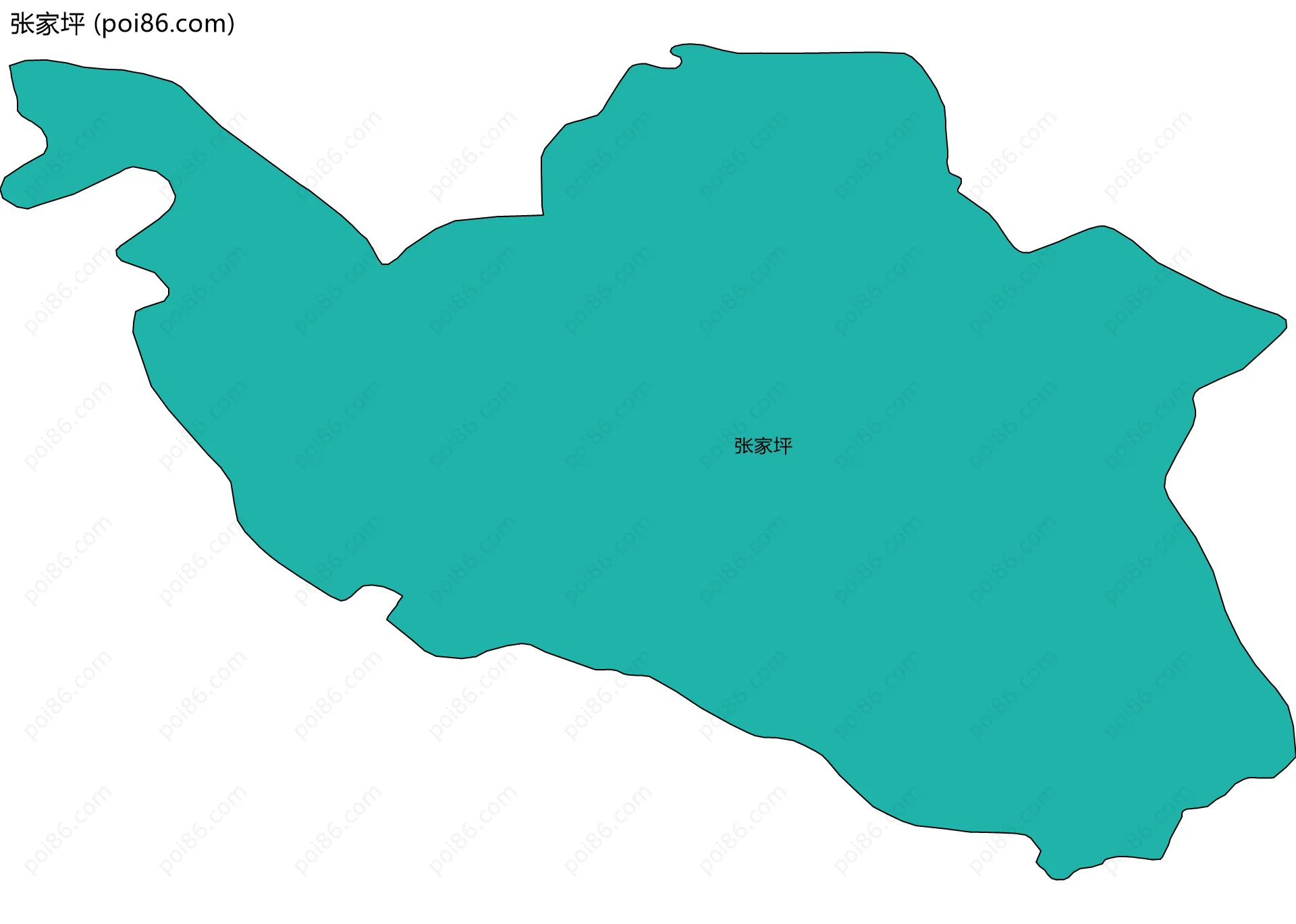 张家坪边界地图