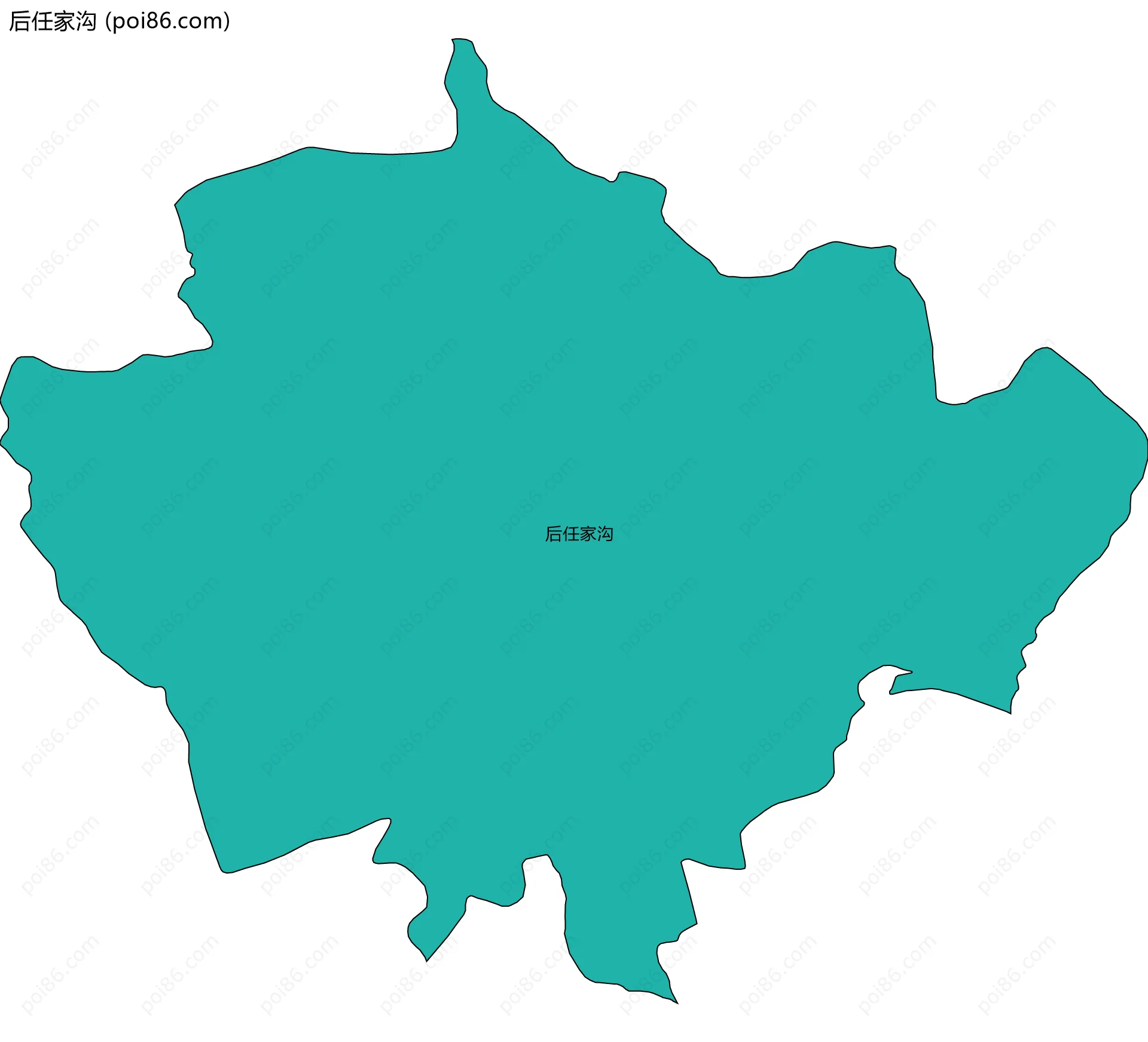 后任家沟边界地图