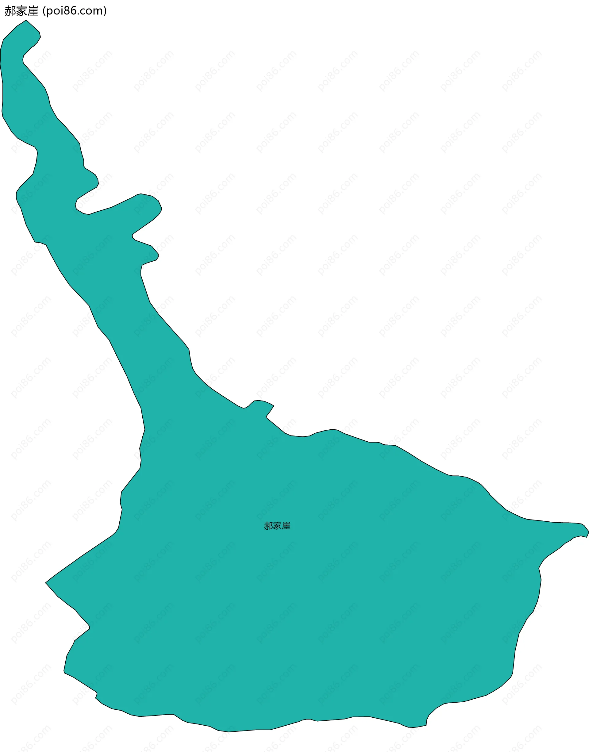 郝家崖边界地图