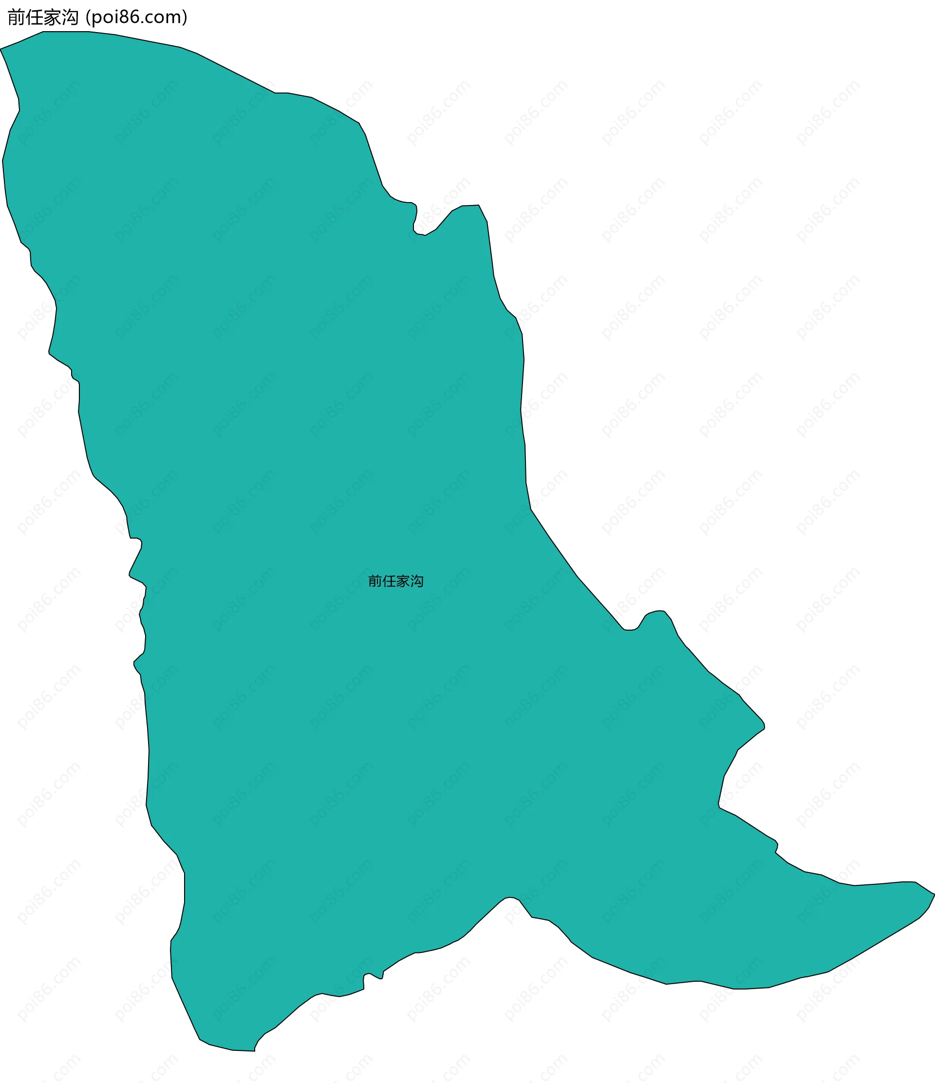 前任家沟边界地图