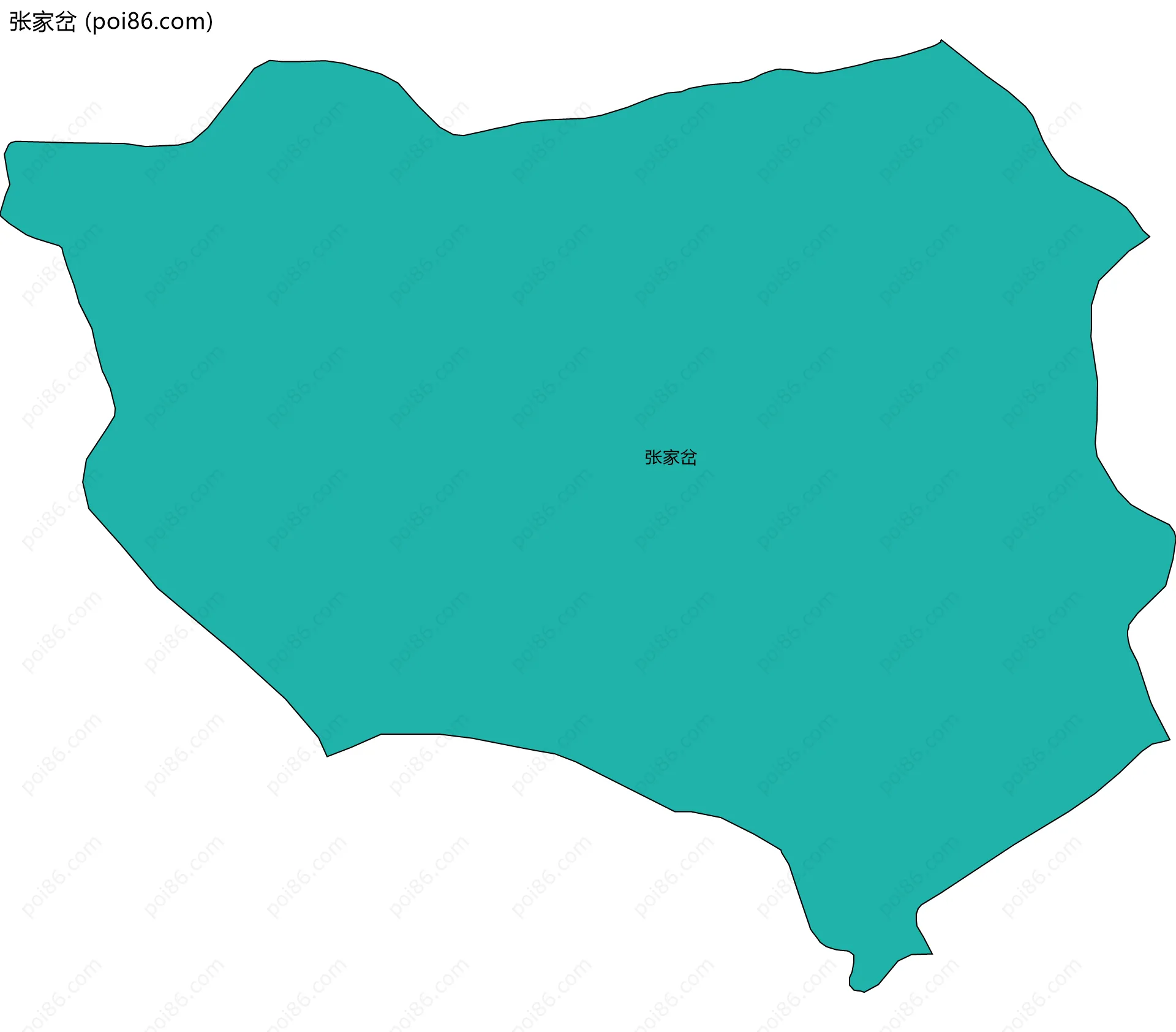 张家岔边界地图