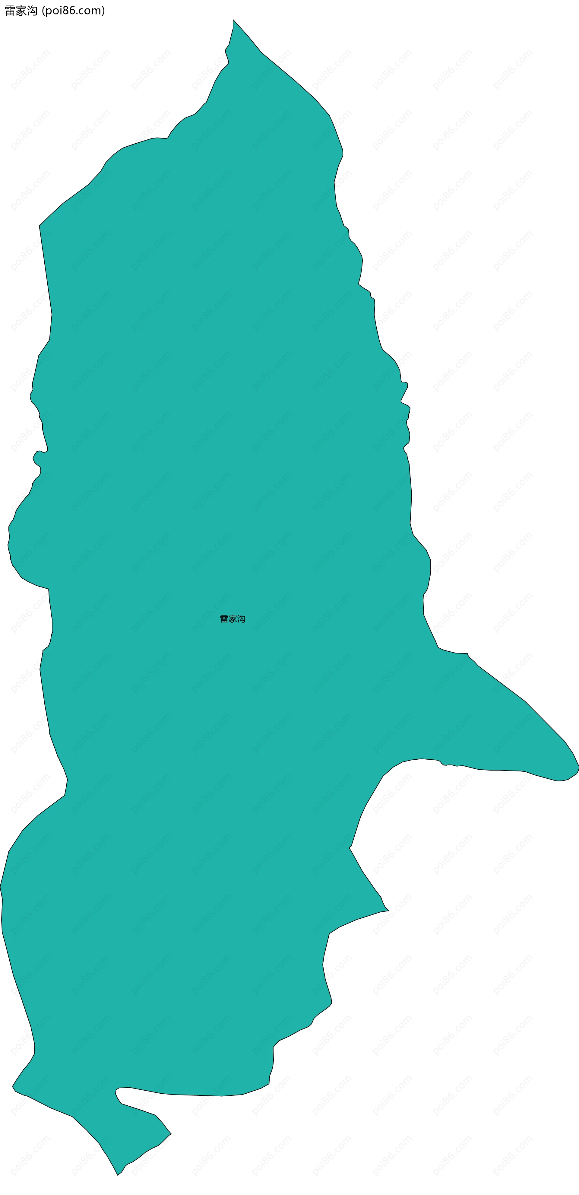 雷家沟边界地图